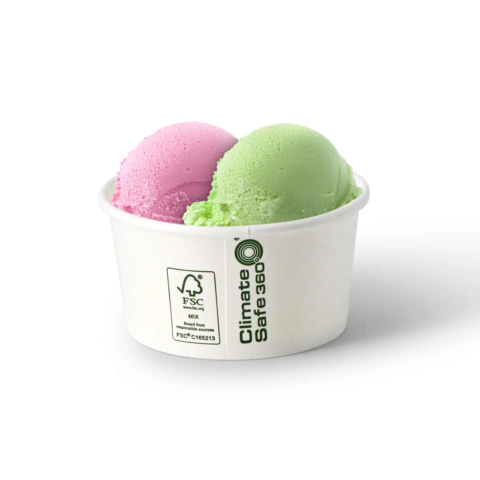 6 oz, max. 7.5 oz Paper Ice Cream Cups S, Ø 92 mm, white