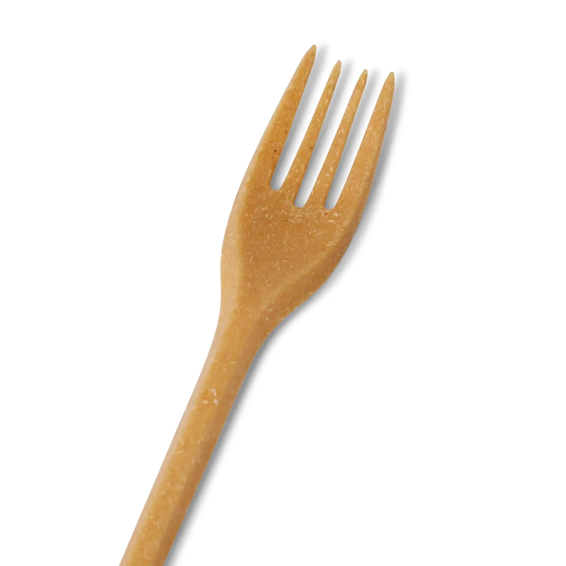 Reusable forks 18 cm, caramel / brown