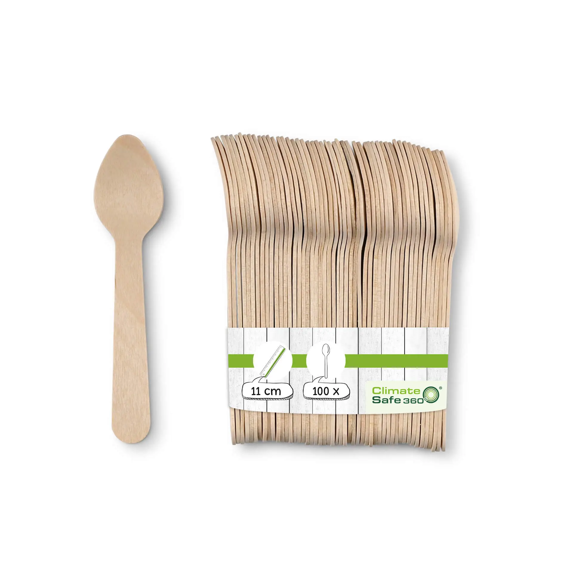 Wooden espresso spoons 11 cm