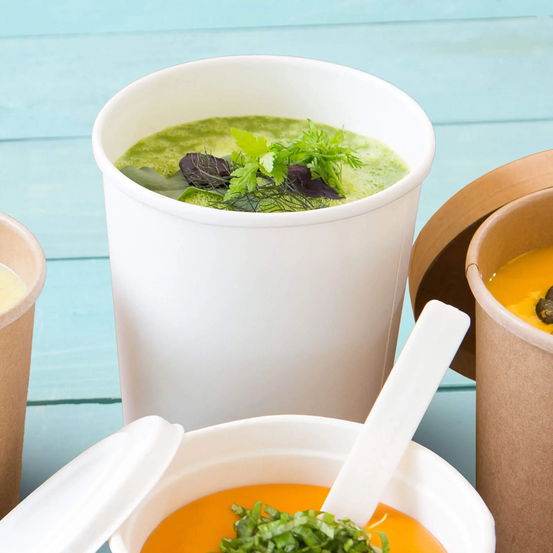 32 oz Cardboard Soup cups (Premium), Ø 115 mm, white