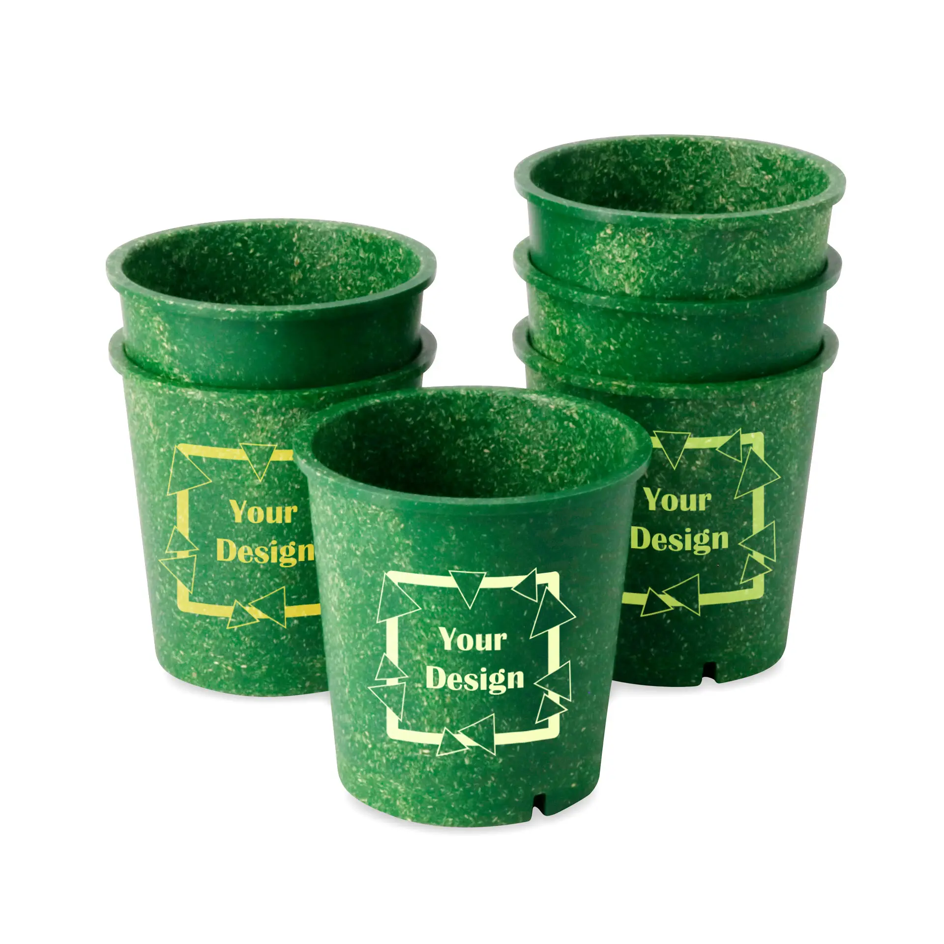 14 oz Ø 95 mm Printed reusable cups "merways Cup", spinach / dark green