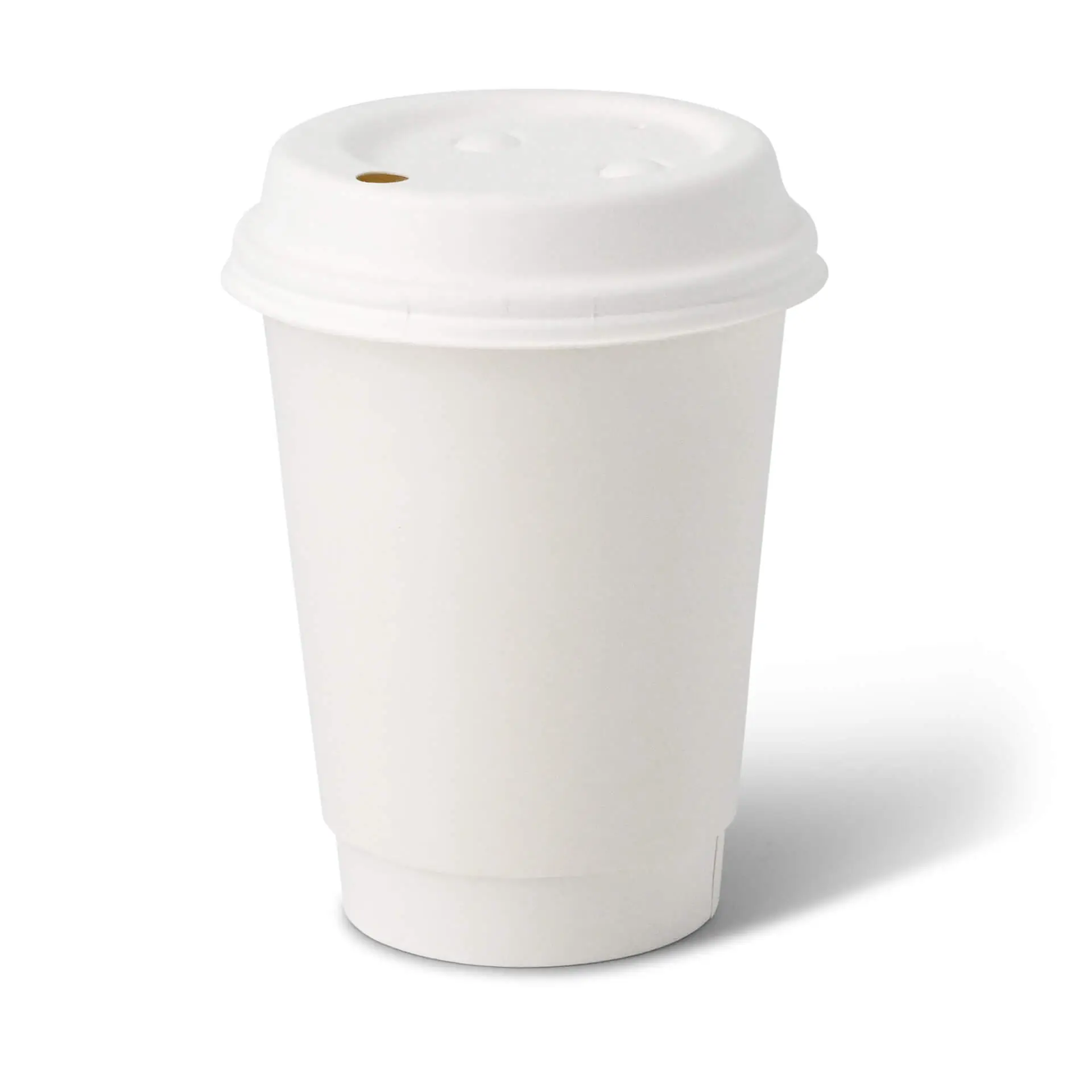 Coffee to go Becher aus Pappe (beschichtet) doppelwandig, 300 ml / 12 oz, Ø 90 mm, weiß