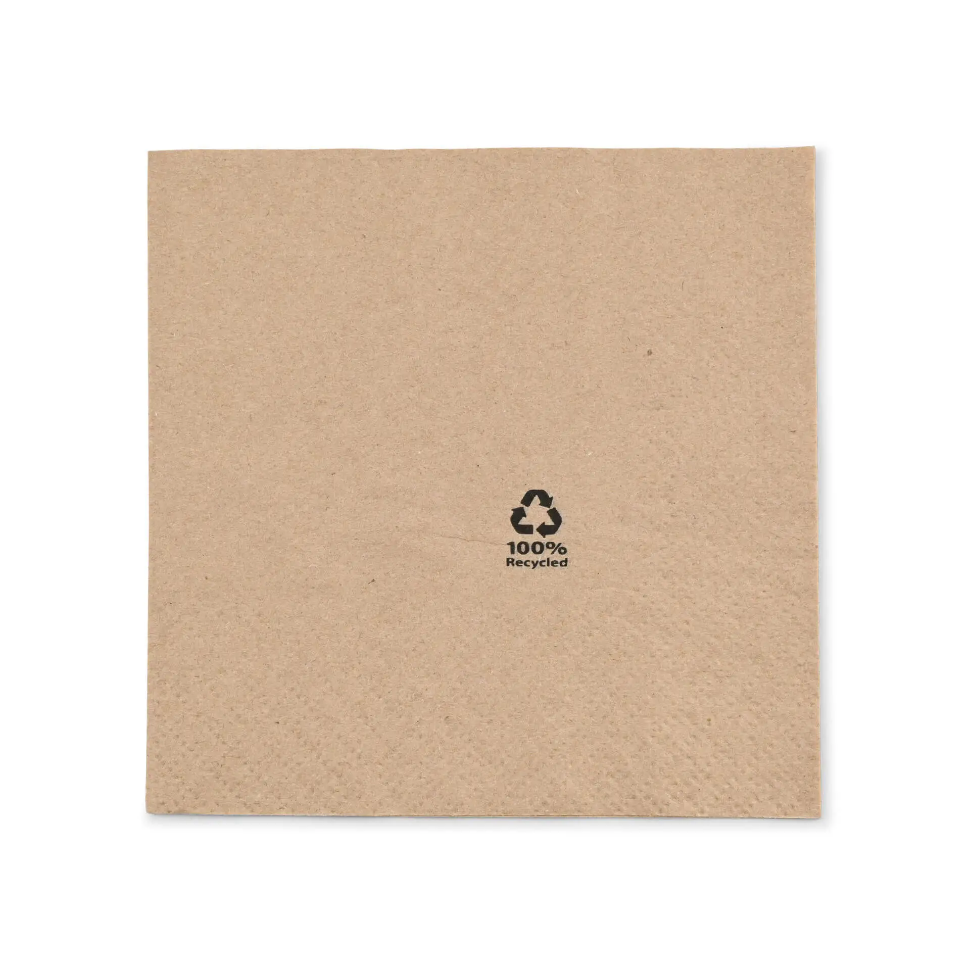 Servietten aus Recyclingpapier, 33 x 33 cm, 2-lagig, 1/4 Falz, braun