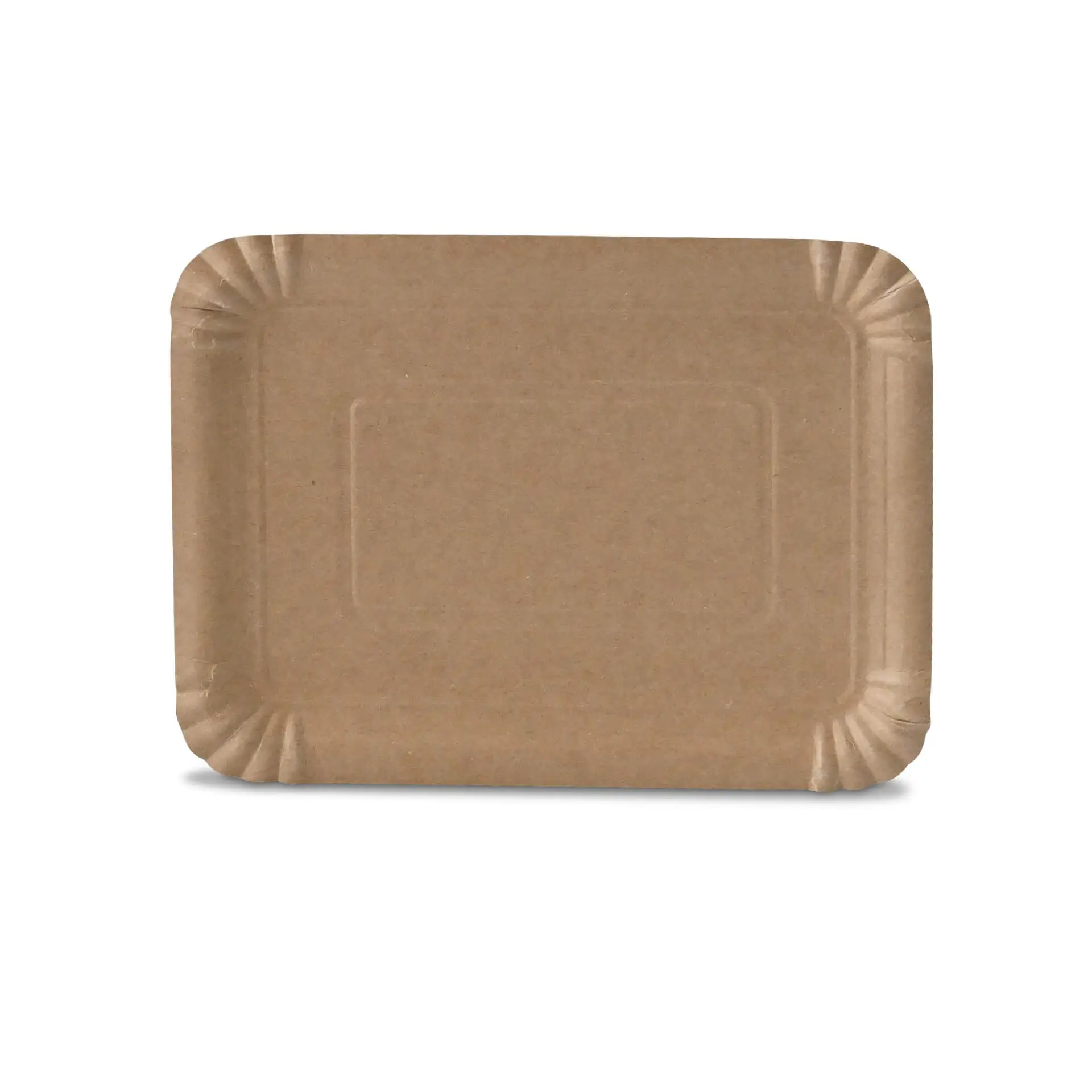 Paper plates 17 x 23 cm, brown, rectangular