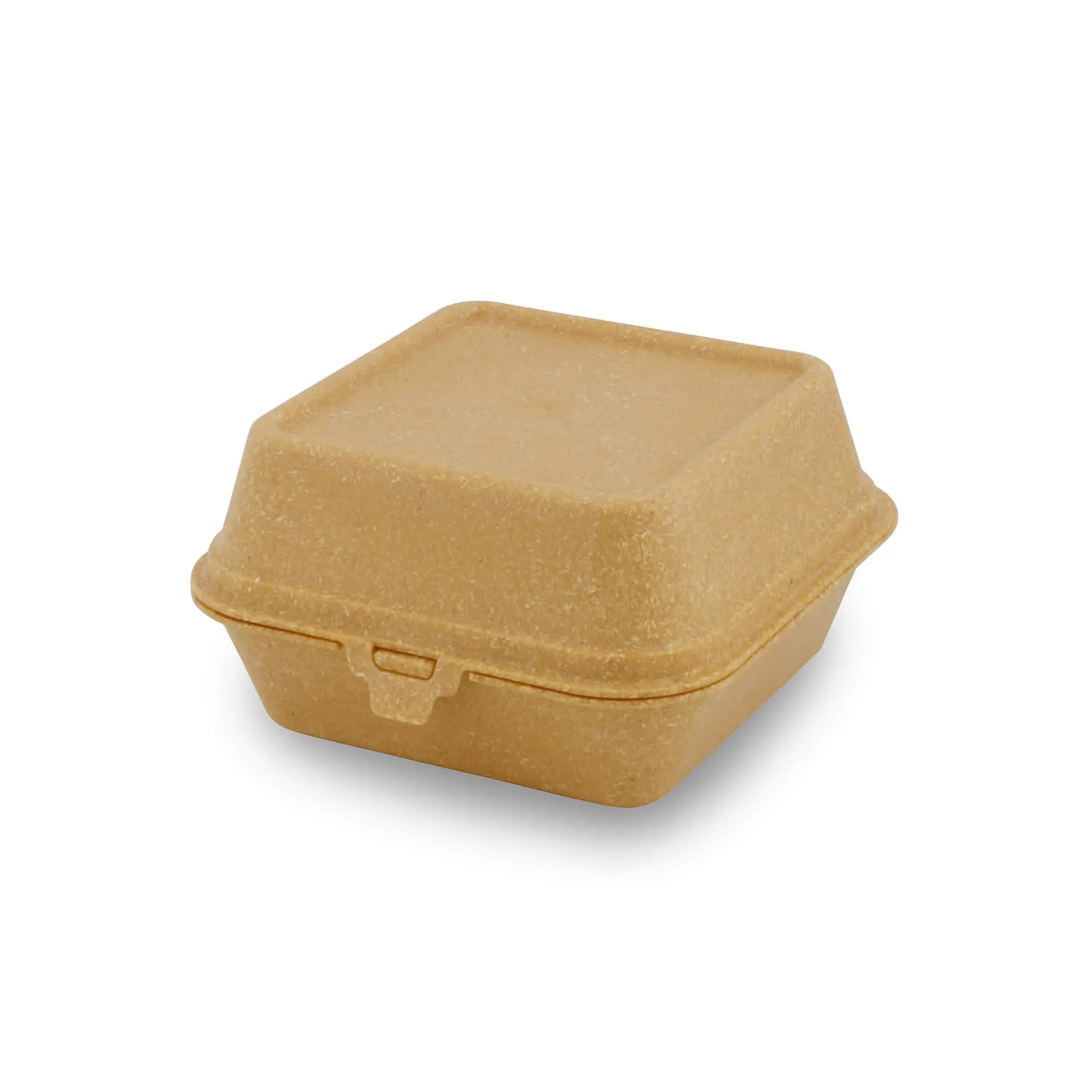 Mehrweg Burgerboxen "merways Box" 16 x 15 x 8,5 cm, Karamell / braun