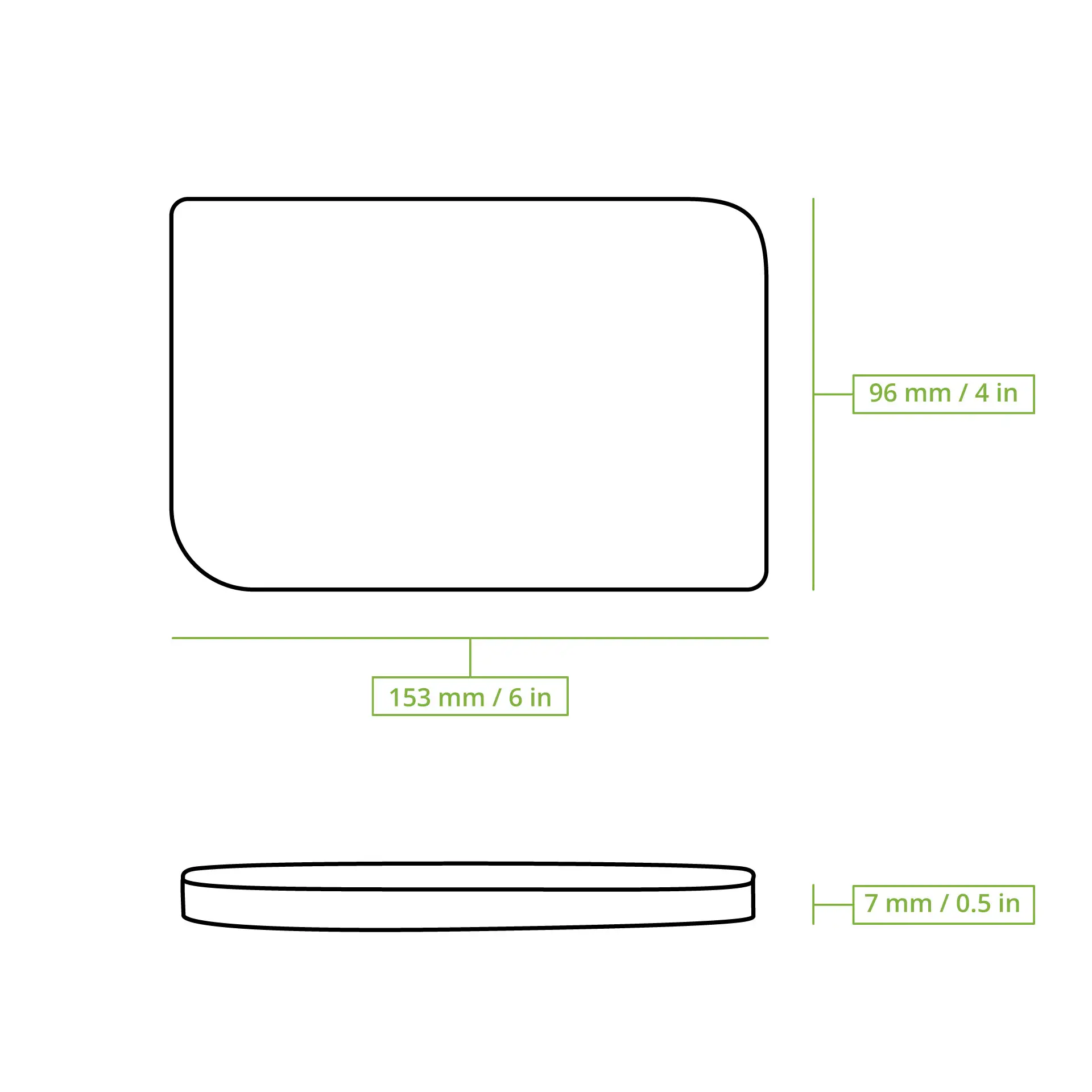 PP-lids 17 x 12 cm, clear, rectangular