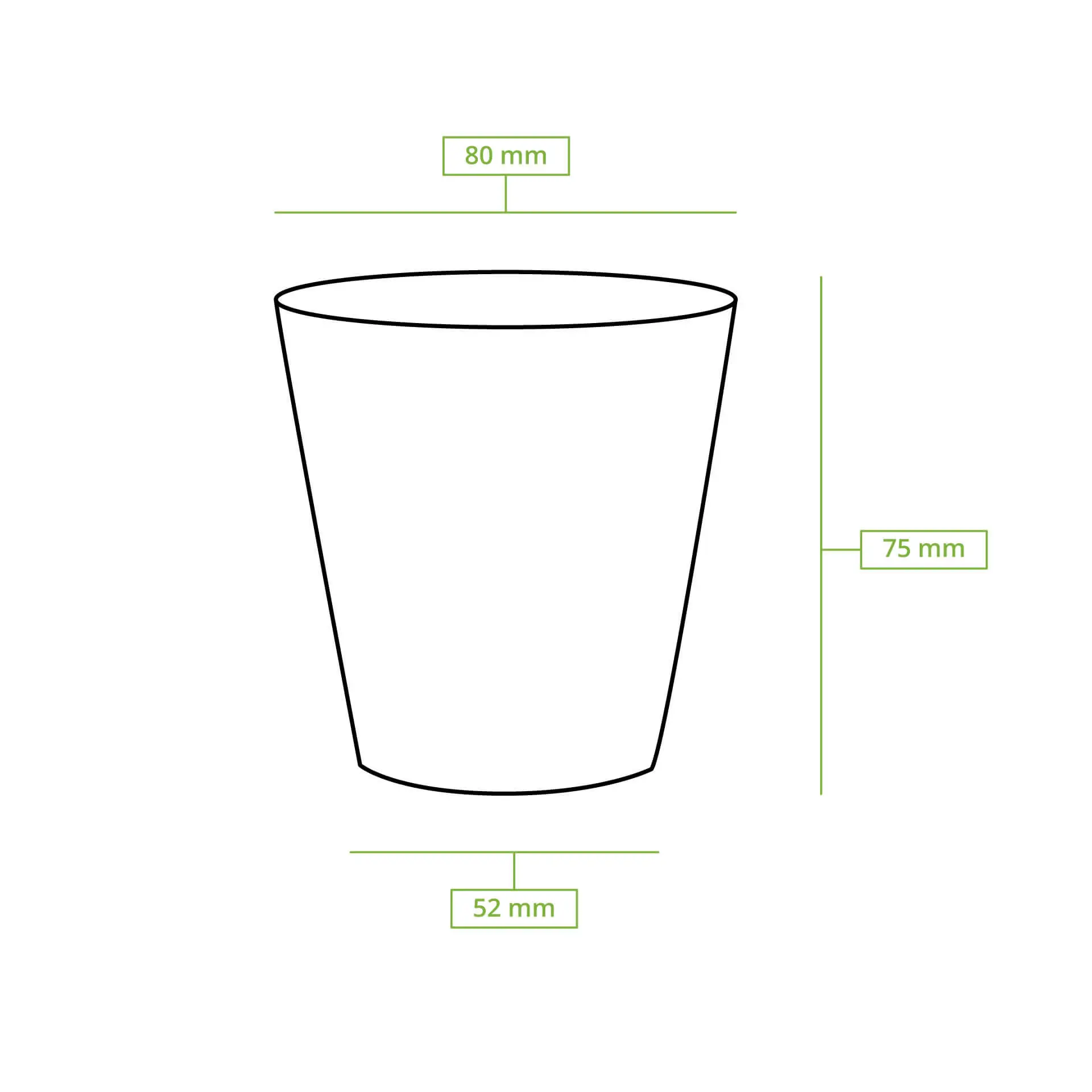 Pappbecher 150 ml / 6 oz, Ø 80 mm, "EcoUp©"- Icons