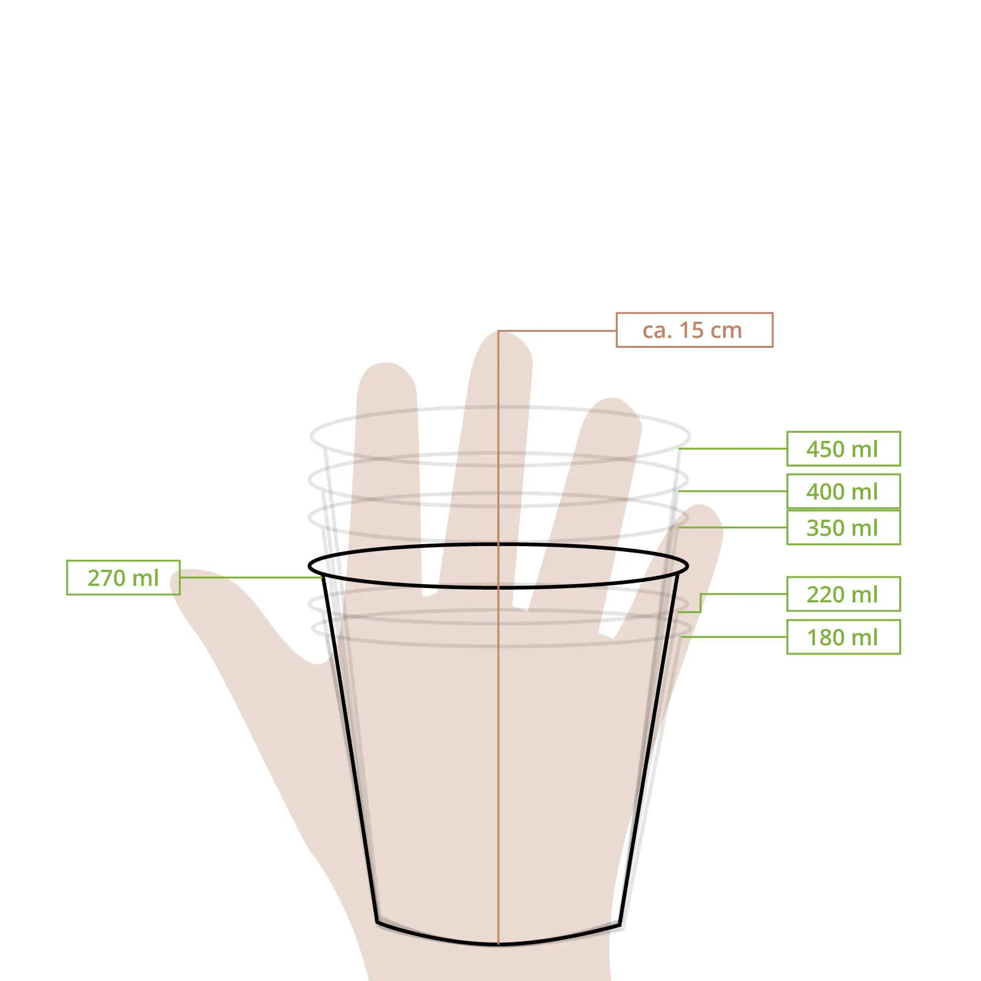 Eisbecher Pappe M (beschichtet) 200 ml, max. 270 ml, Ø 92 mm, weiß