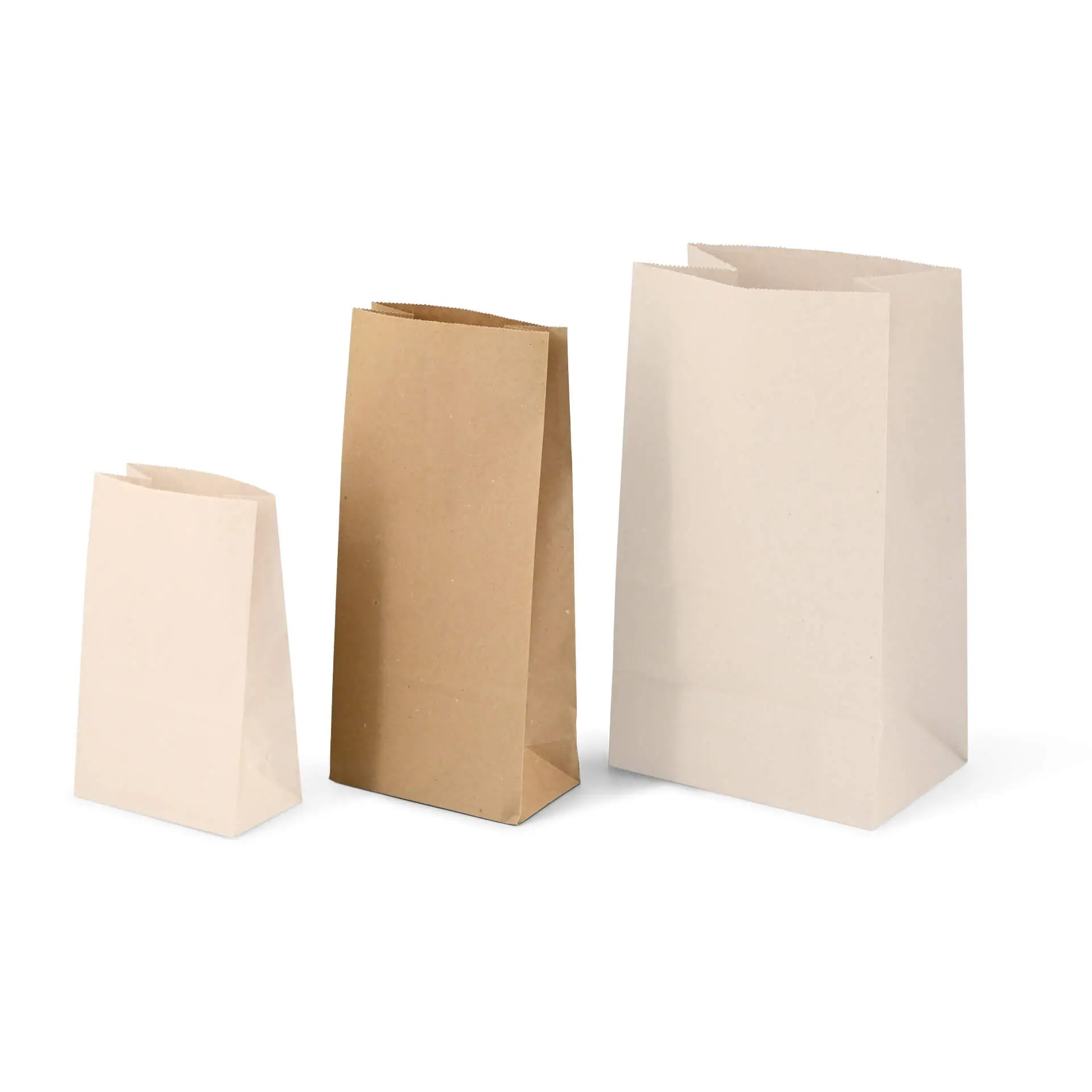 Block bottom-bags M, 11 x 6 x 23.5 cm, brown, kraft paper