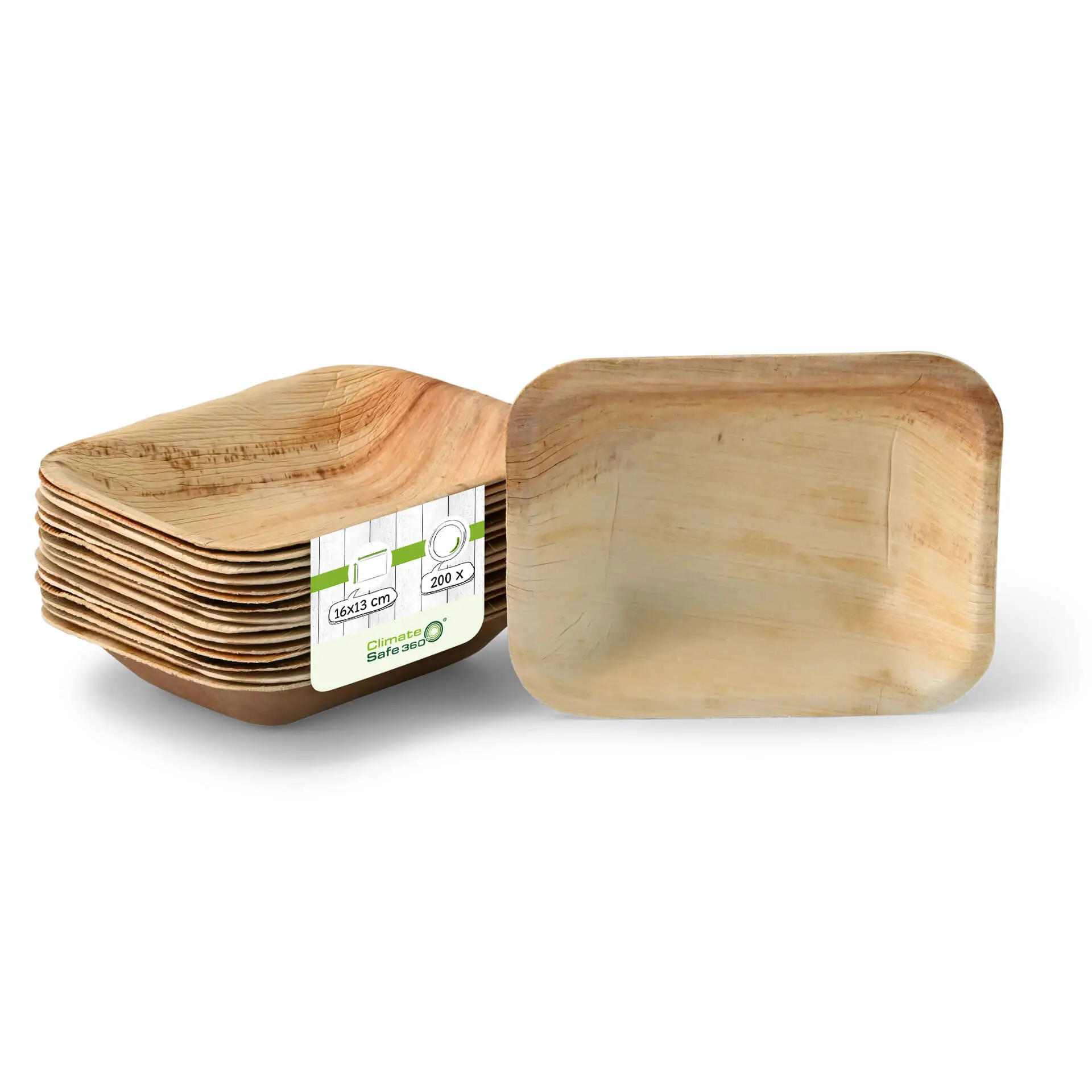 Palm leaf plate "Palmware®" 16 x 13 cm, deep, rectangular