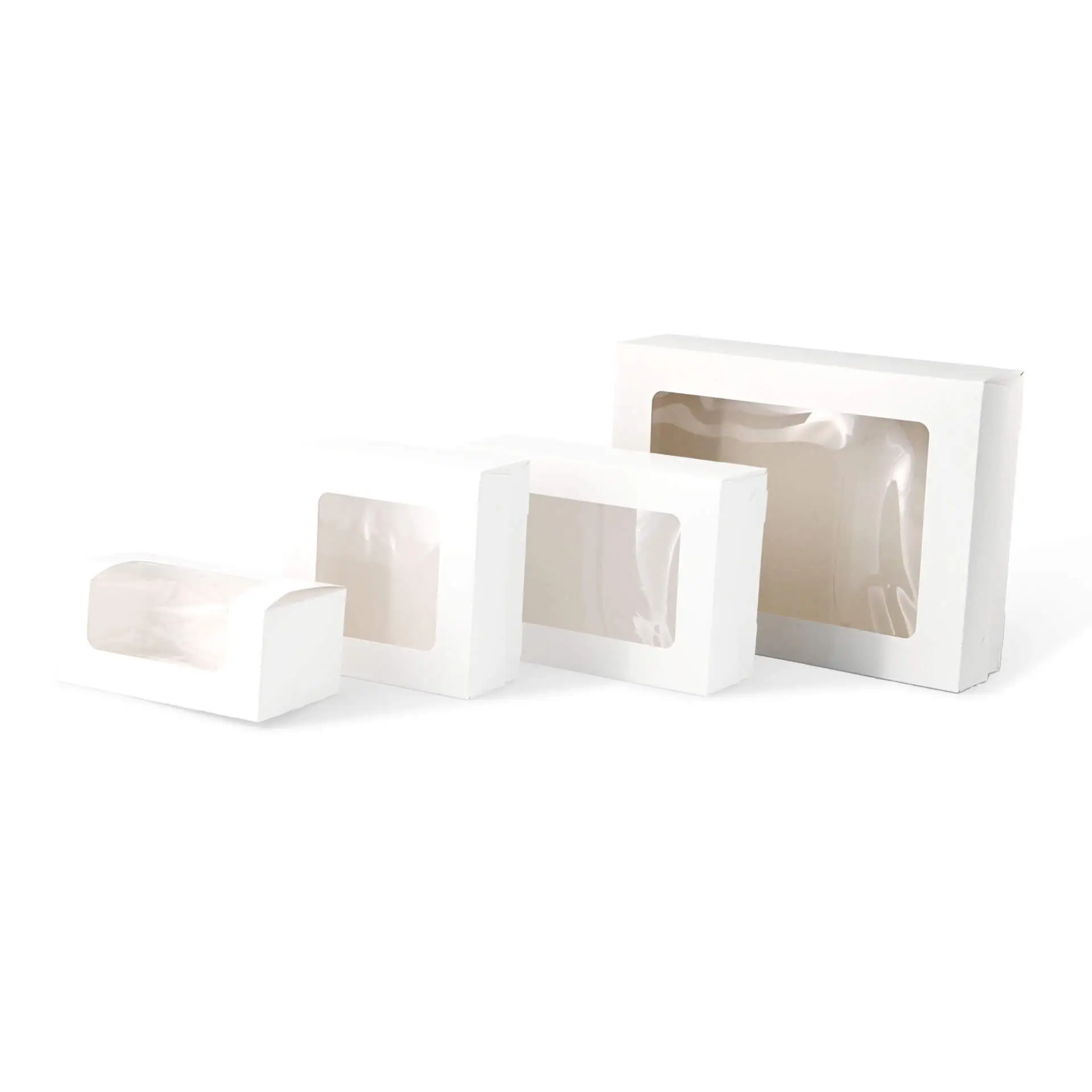 Cupcake boxes (12 pieces), cellulose window, white