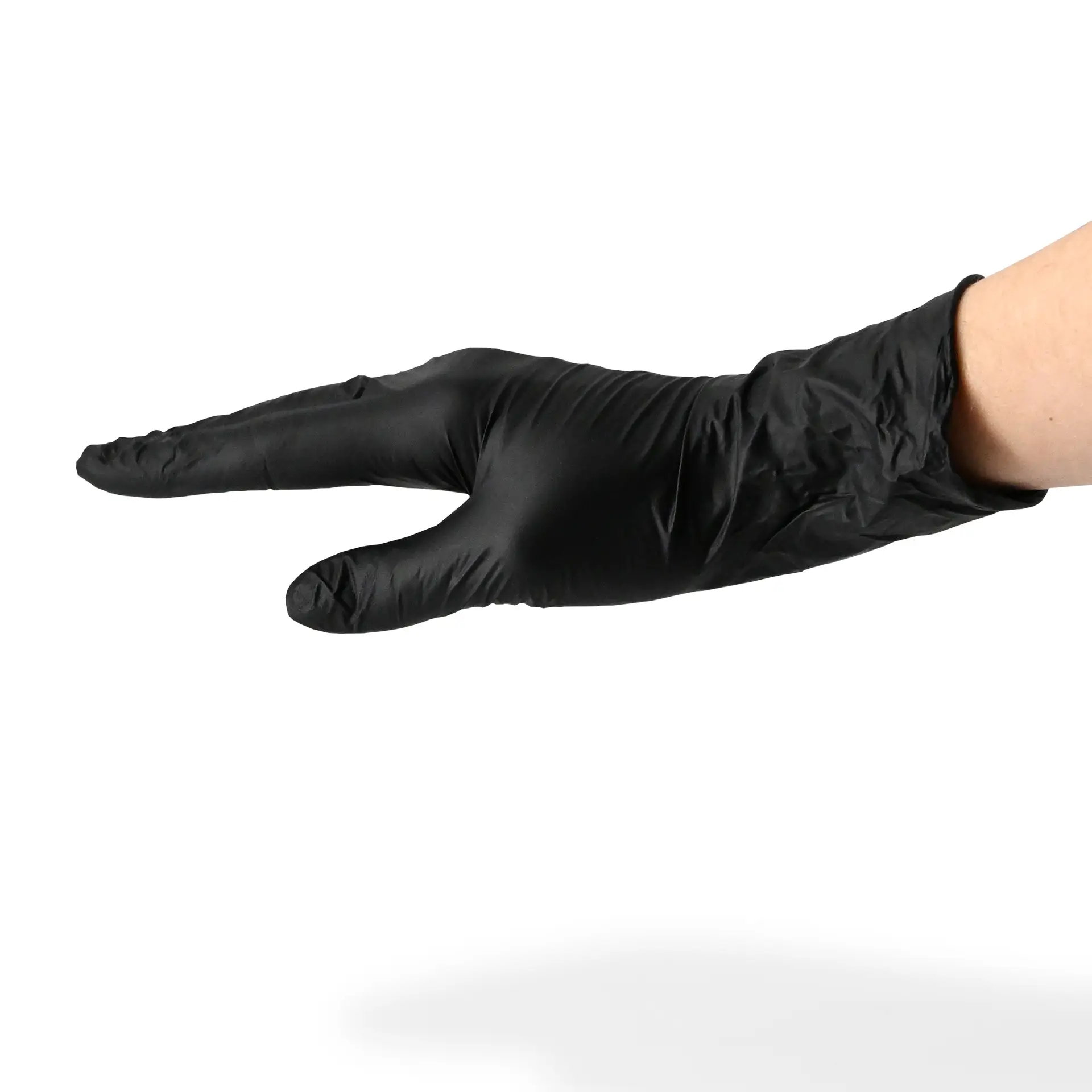 Nitrile gloves, black, size M, powderfree