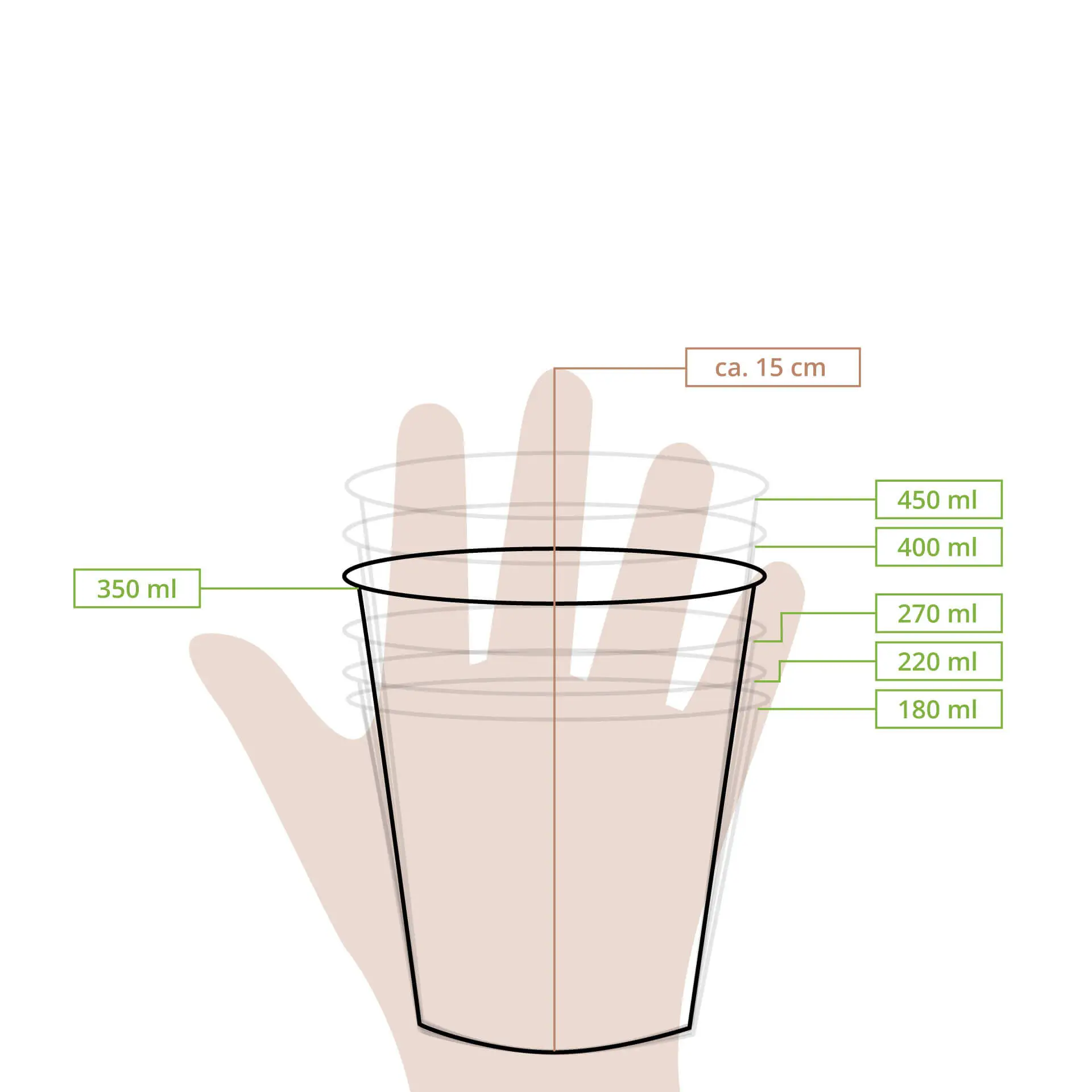 10 oz, max. 12 oz Paper-ice-cream cups L, Ø 92 mm, white