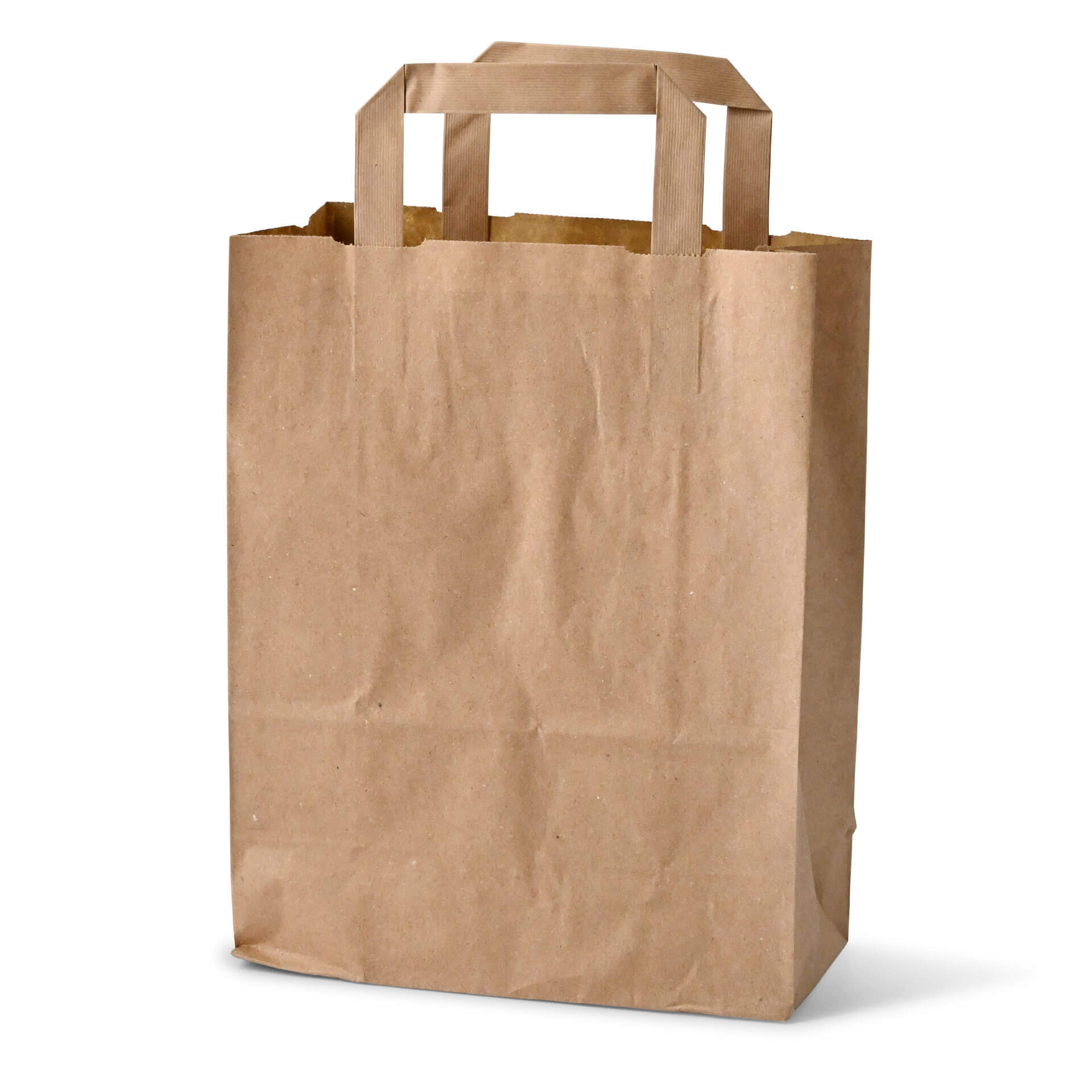 Recycling paper-carrier bags M, 22 x 10 x 28 cm, kraft