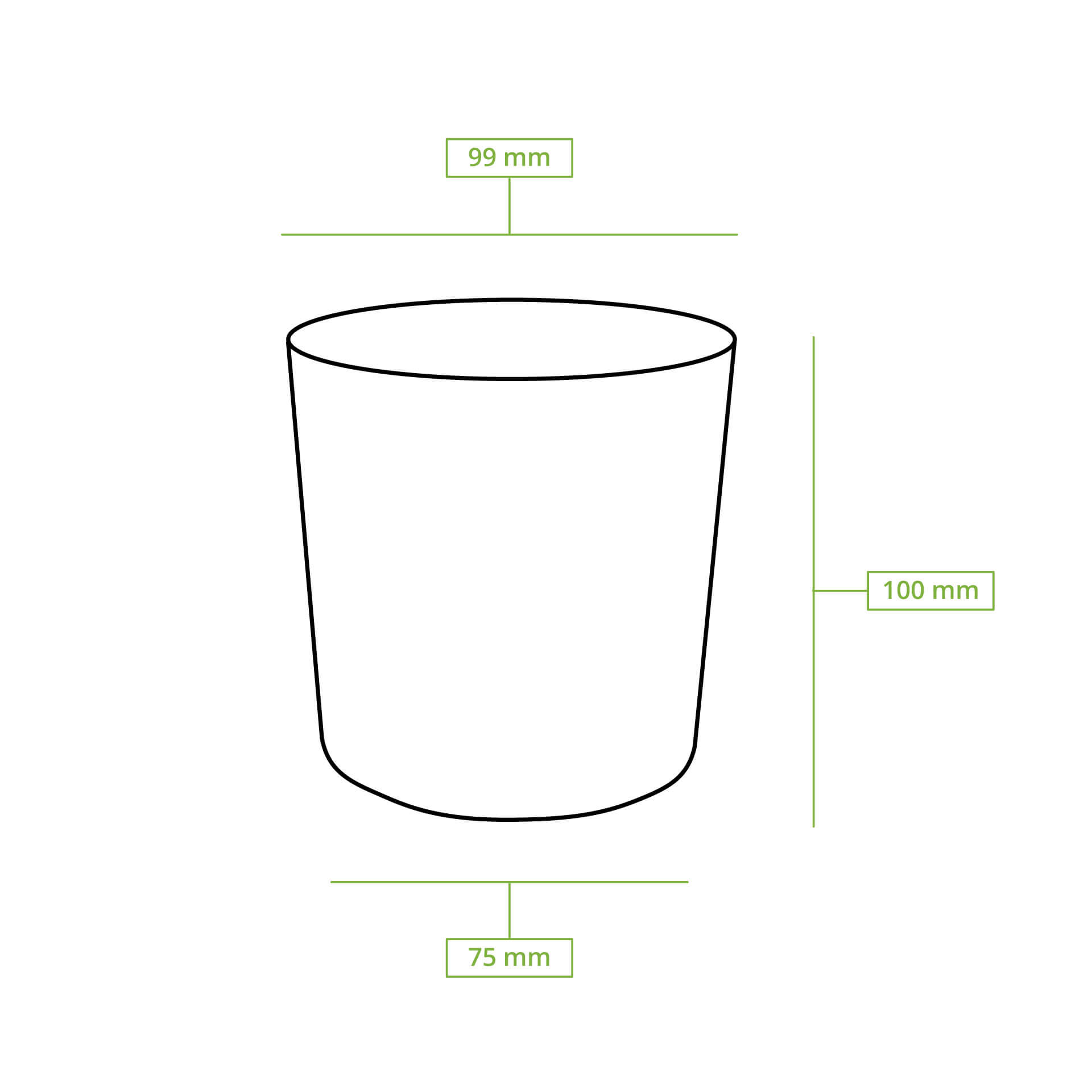 Mehrweg-Becher "Häppy Cup" 400 ml, Ø 95 mm, Karamell / braun