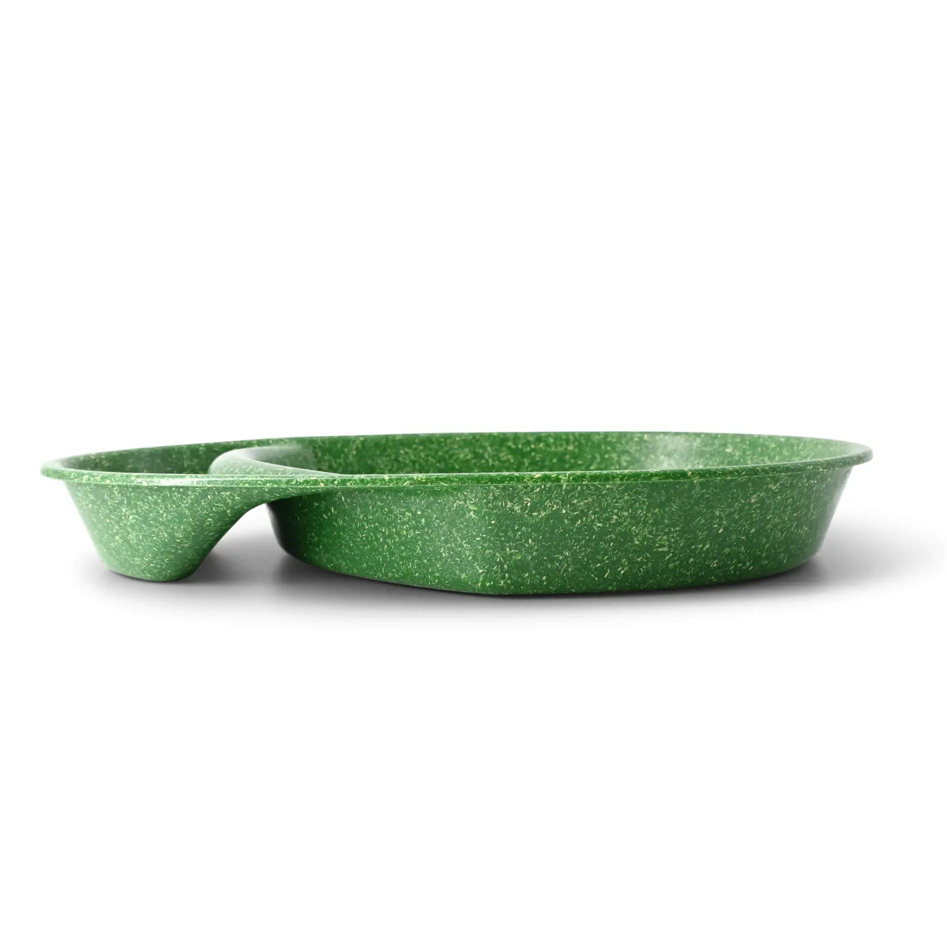 Reusable divided plates "merways Plate" 27.5 × 20 × 3.5 cm, 2 compartments, teardrop, dark green