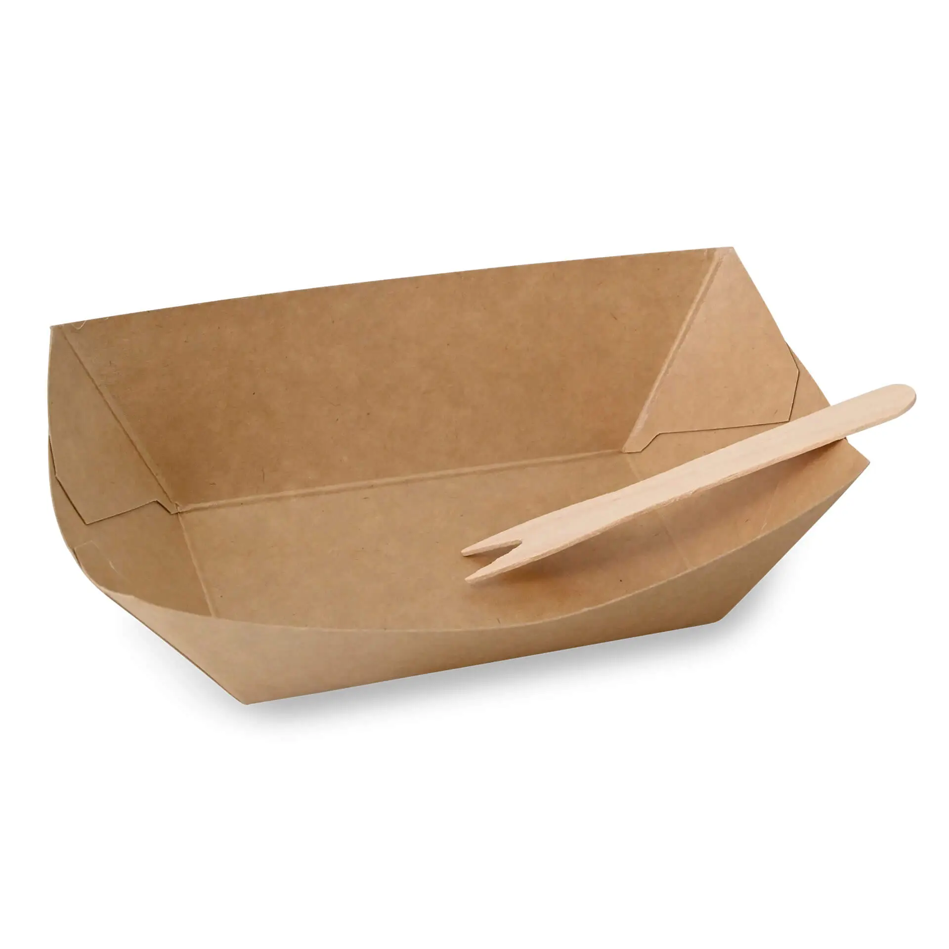 Cardboard-snack trays 200 ml, 13 x 10 x 3 cm, brown