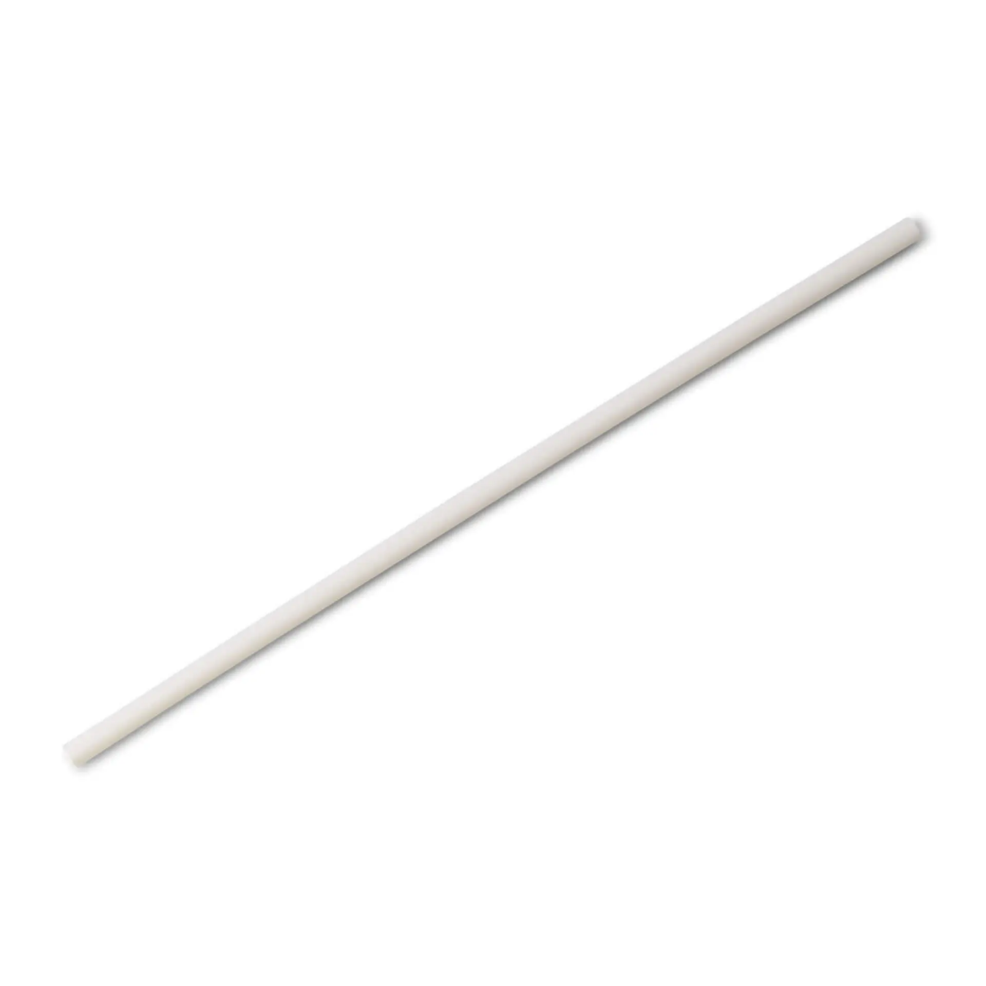 20 cm, Ø 0.5 cm Paper-straws, white, vertical splice, wrapped