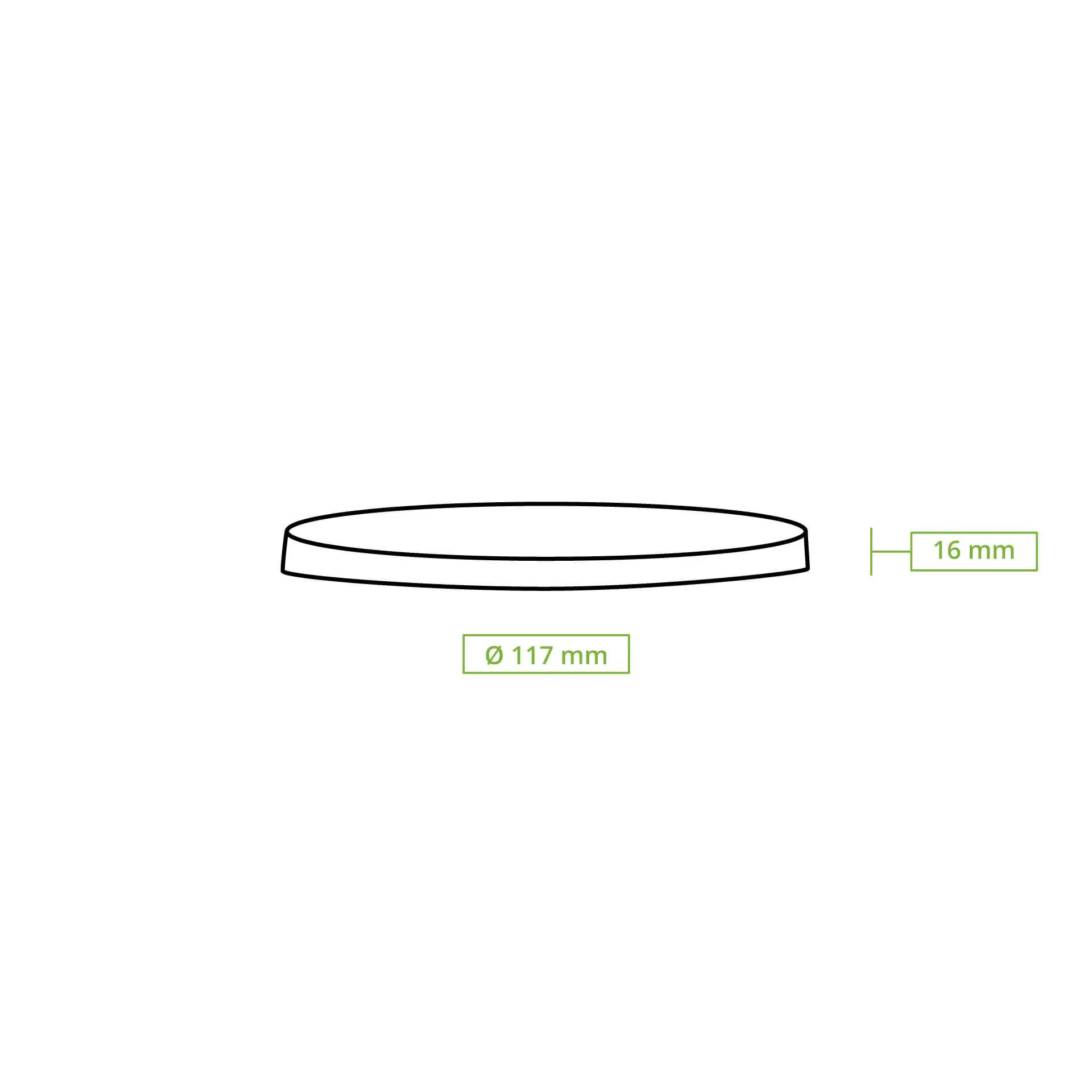 Cardboard-membrane lids Ø 115 mm, white