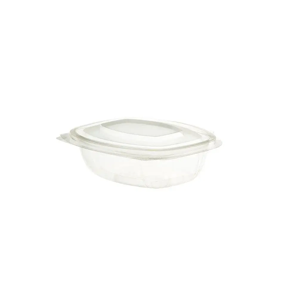 PLA deli bowls 375 ml, folding lid, rectangular