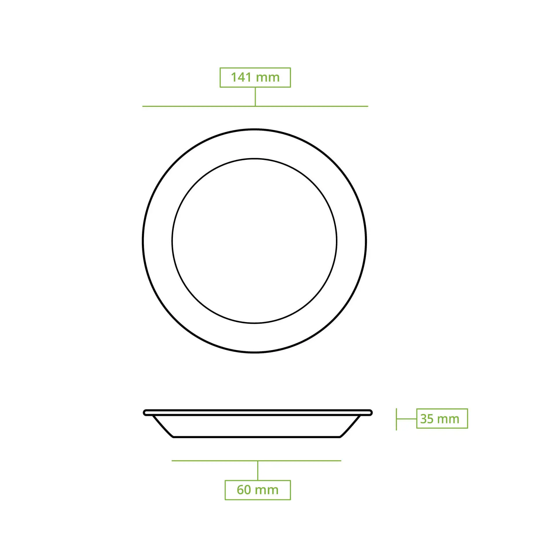 Palm leaf plate "Palmware®" Ø 14 cm, deep, round, with rim