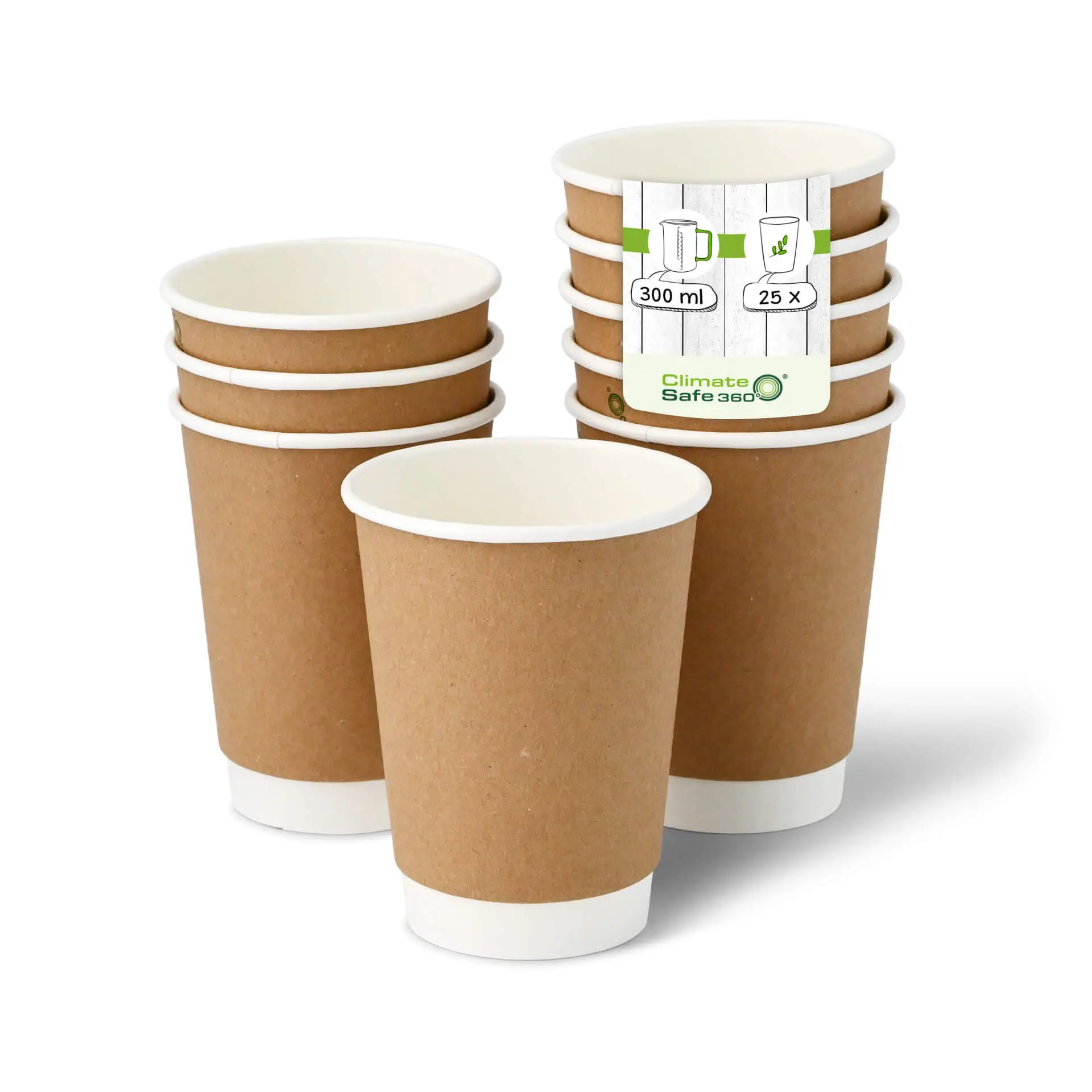 Coffee to go Becher, Pappe, 300 ml / 12 oz, Ø 90 mm, braun