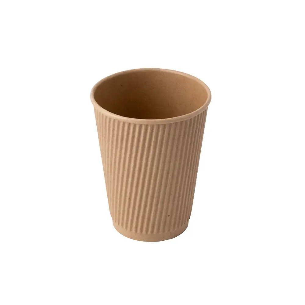 12 oz Ripple cups / Coffee cups, Ø 90 mm, kraft