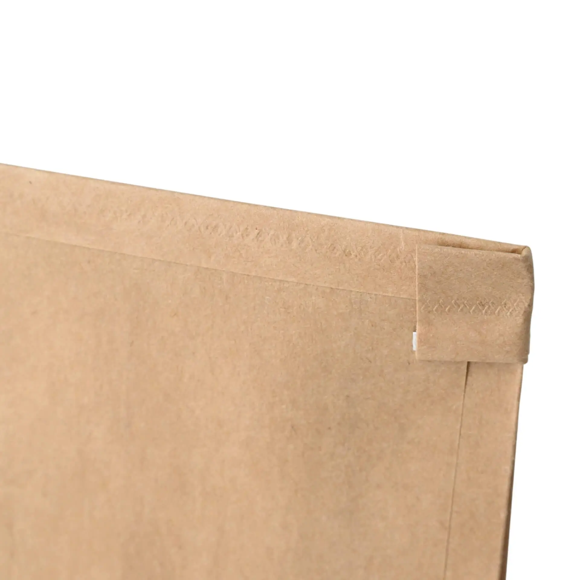 Block bottom bags with window S, 9 x 4.5 x 27.5 cm, PP-foil, brown, tin tie, kraft paper