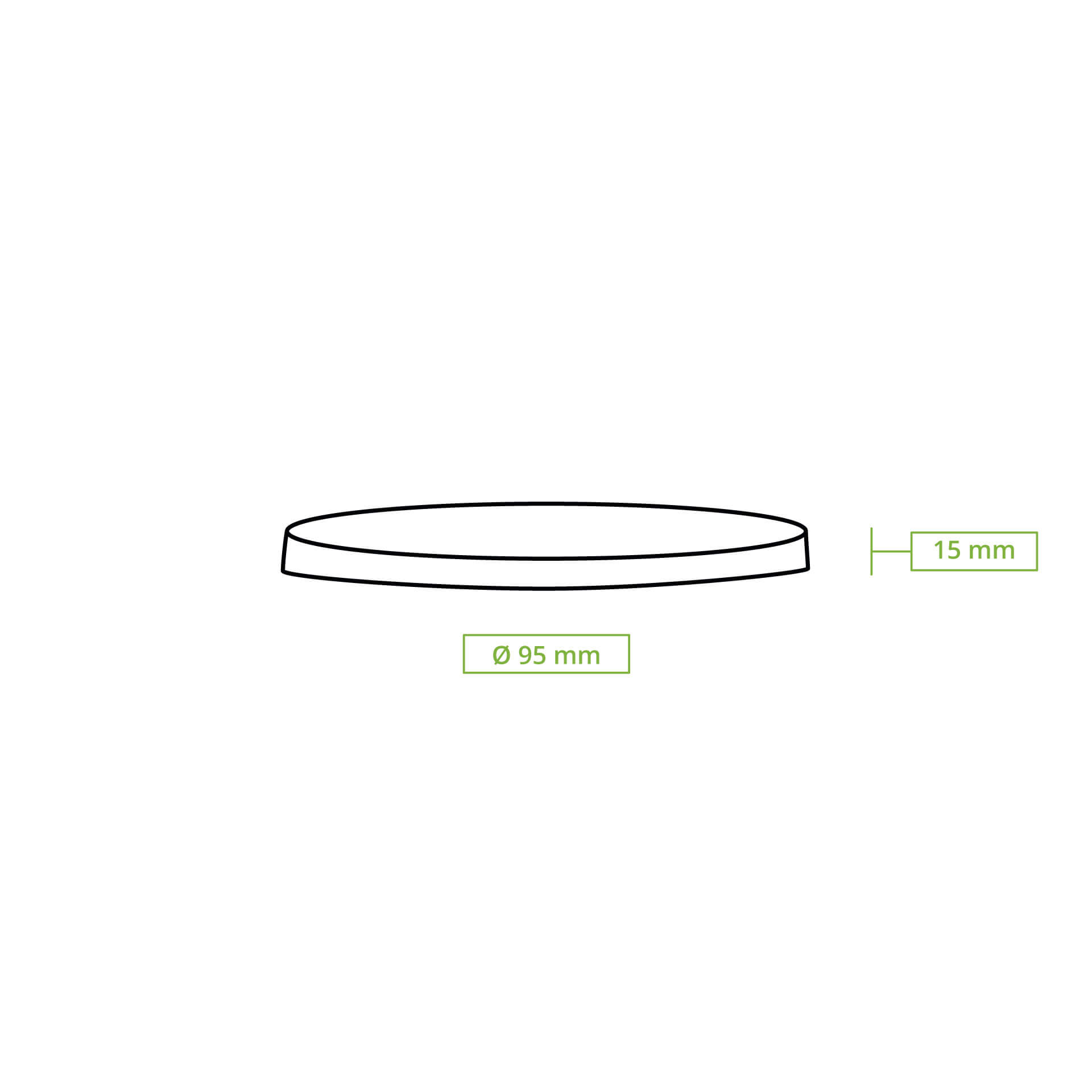 Mehrwegdeckel "merways Cup" Ø 95 mm, PP, grau