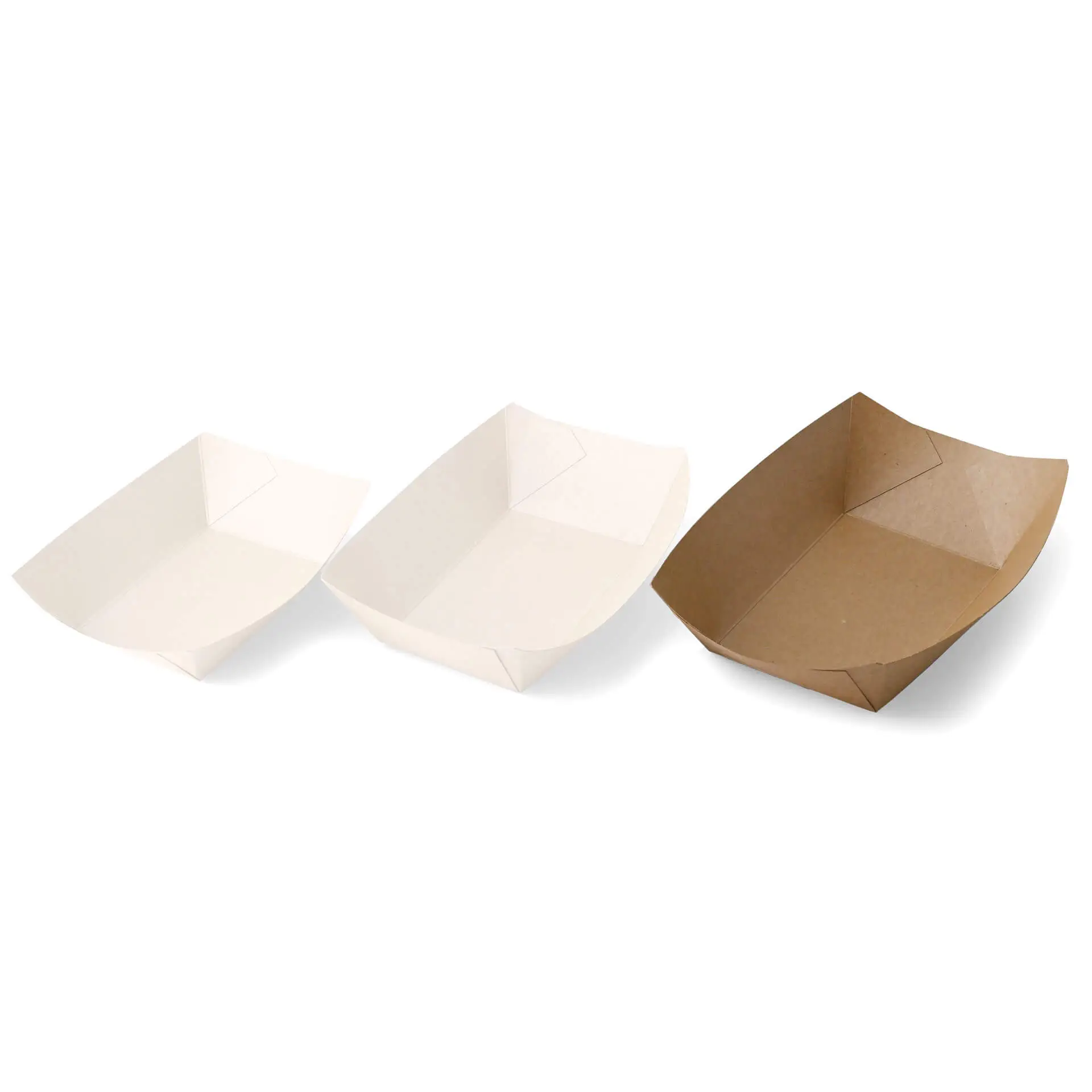 Premium Paper Food Trays 800 ml, brown, bio-coated