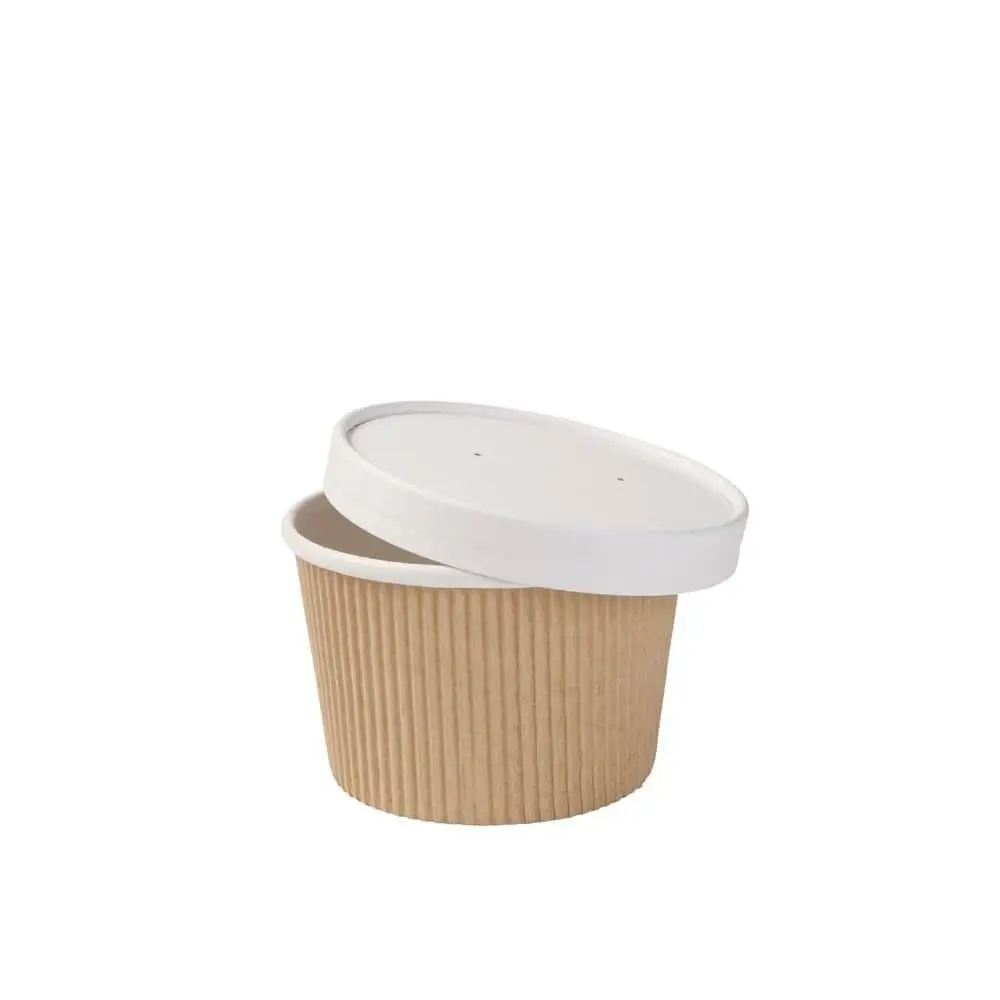 17 oz Ribbed Soup cups, kraft