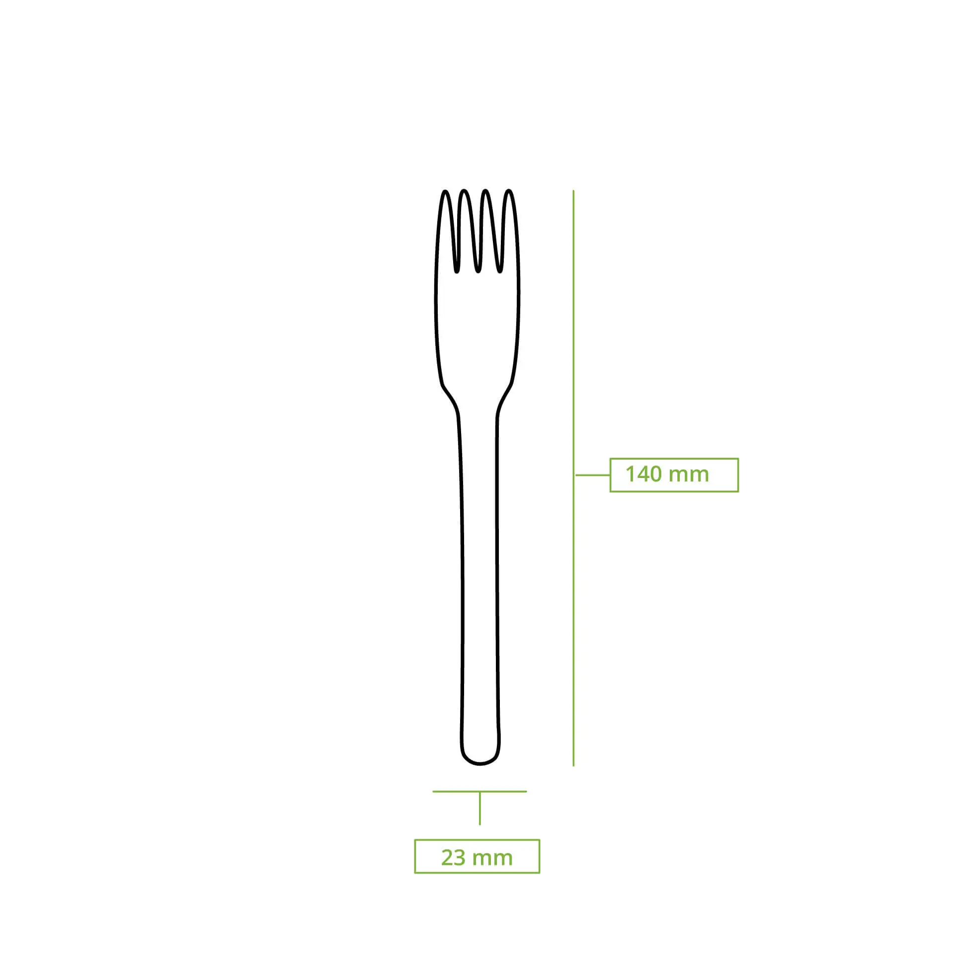 Wooden forks 14 cm, bio-coated