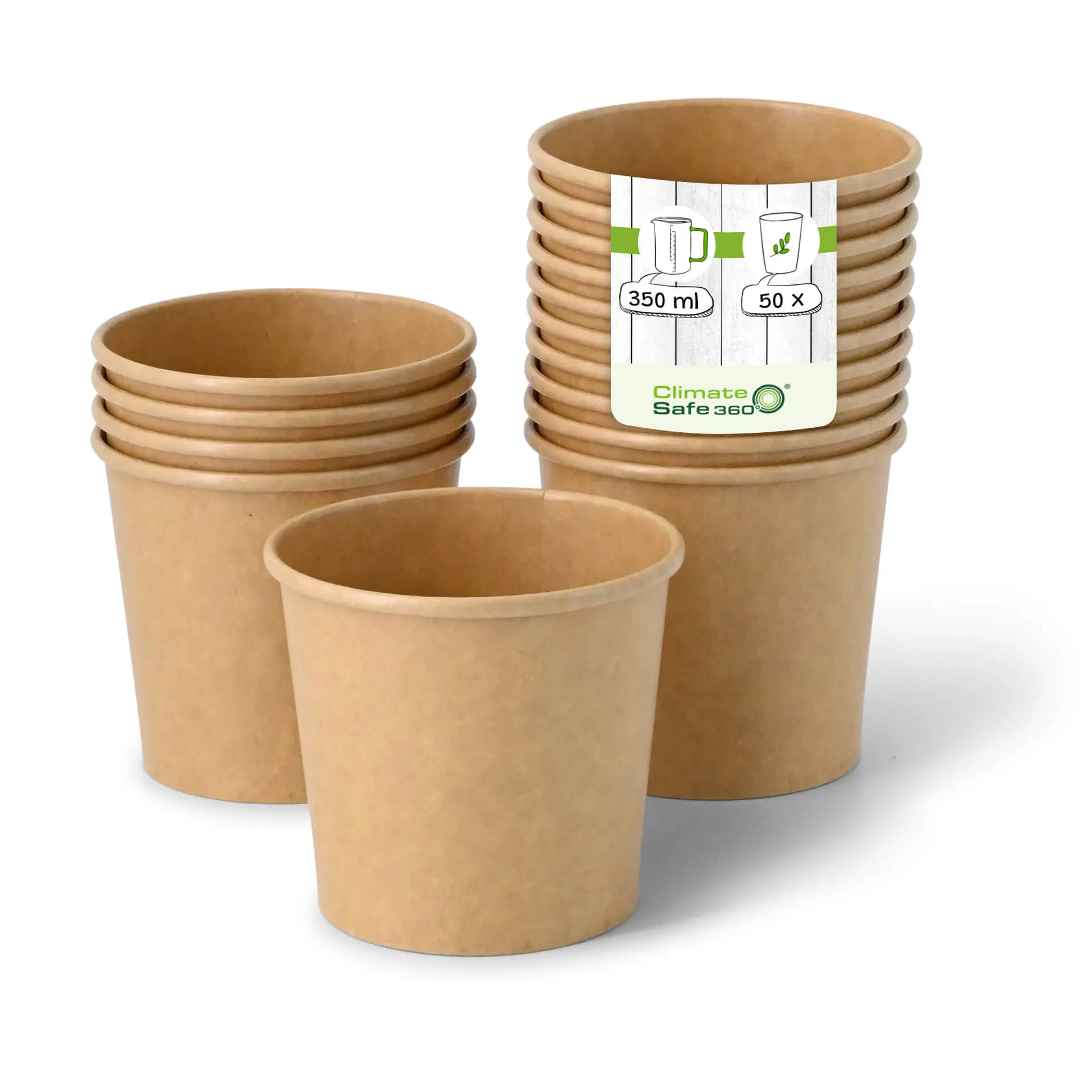 10 oz, max. 12 oz Paper-ice-cream cups L, Ø 92 mm, brown