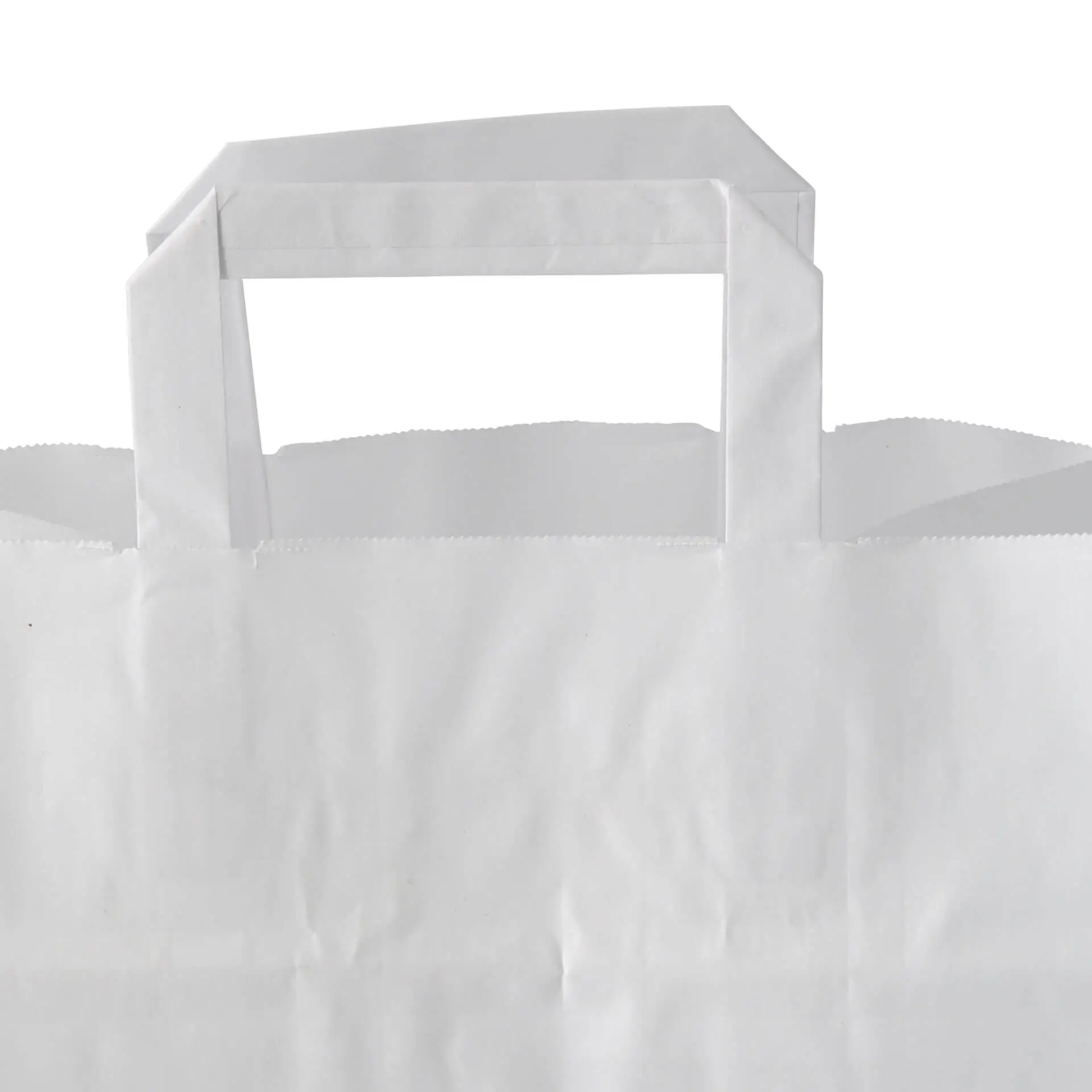 Kraft paper carrier bags L 26 x 17 x 25 cm white wide base