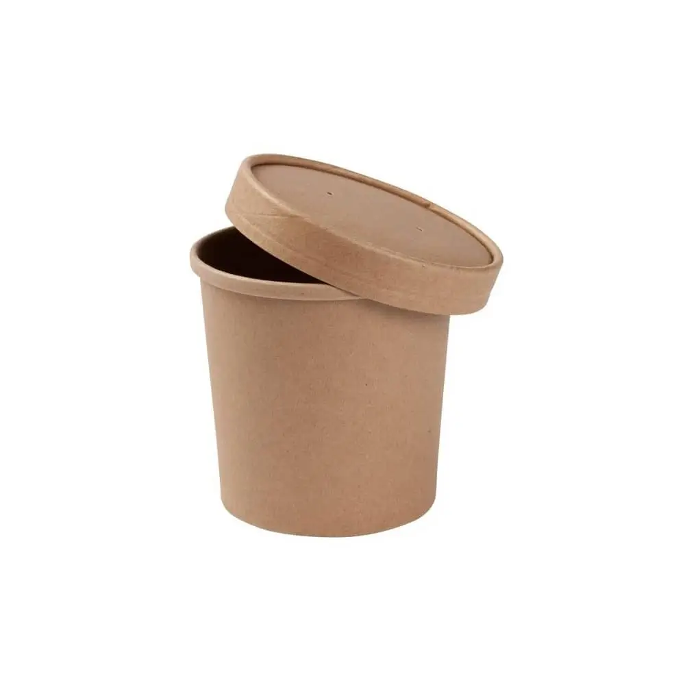 12 oz Cardboard Soup cups (Premium), Ø 90 mm, kraft