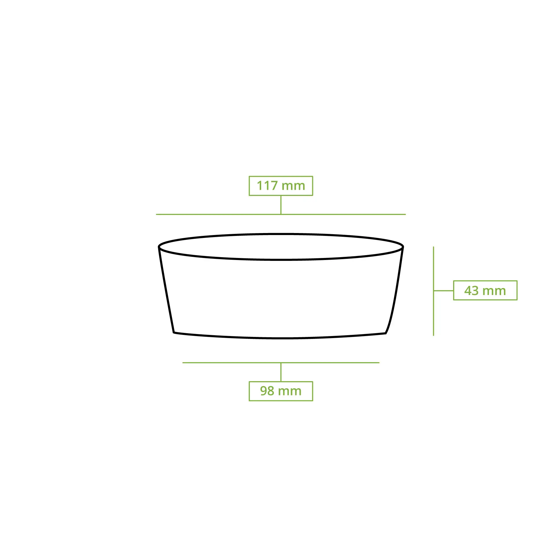 PLA-Deli-Becher 250 ml, Ø 117 mm, rund