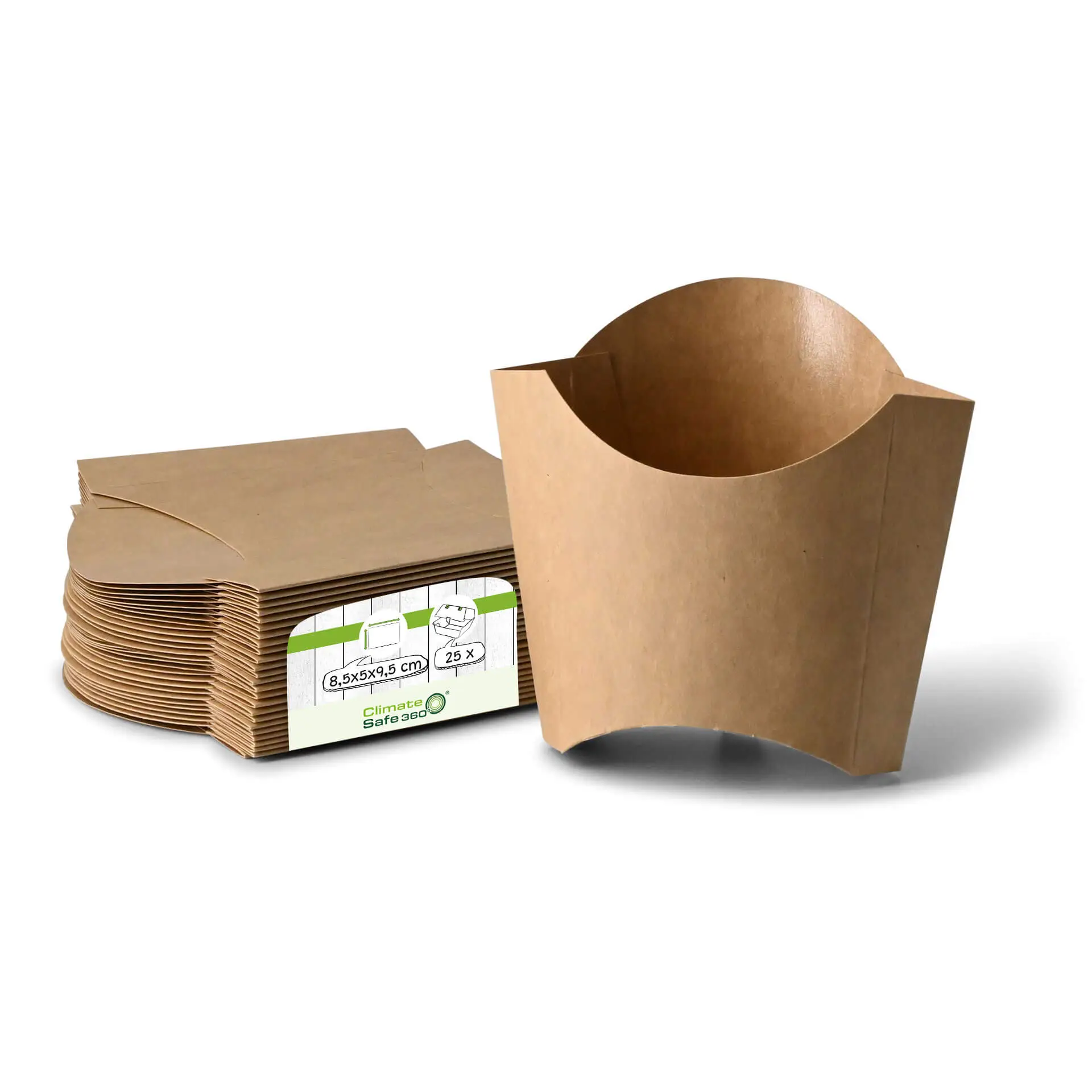 Cardboard-chip boxes 8.5 x 5 x  9.5 cm, kraft