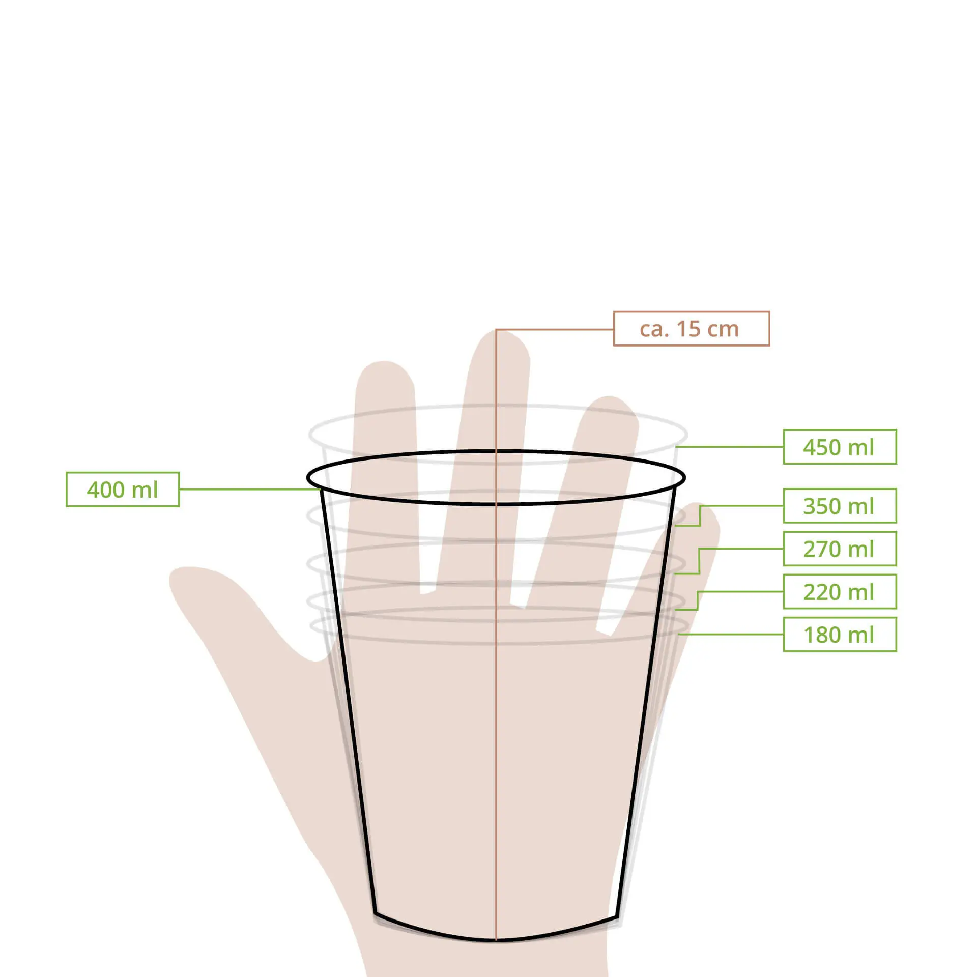 12 oz, max. 14 oz Paper-ice-cream cups XL, Ø 92 mm, white