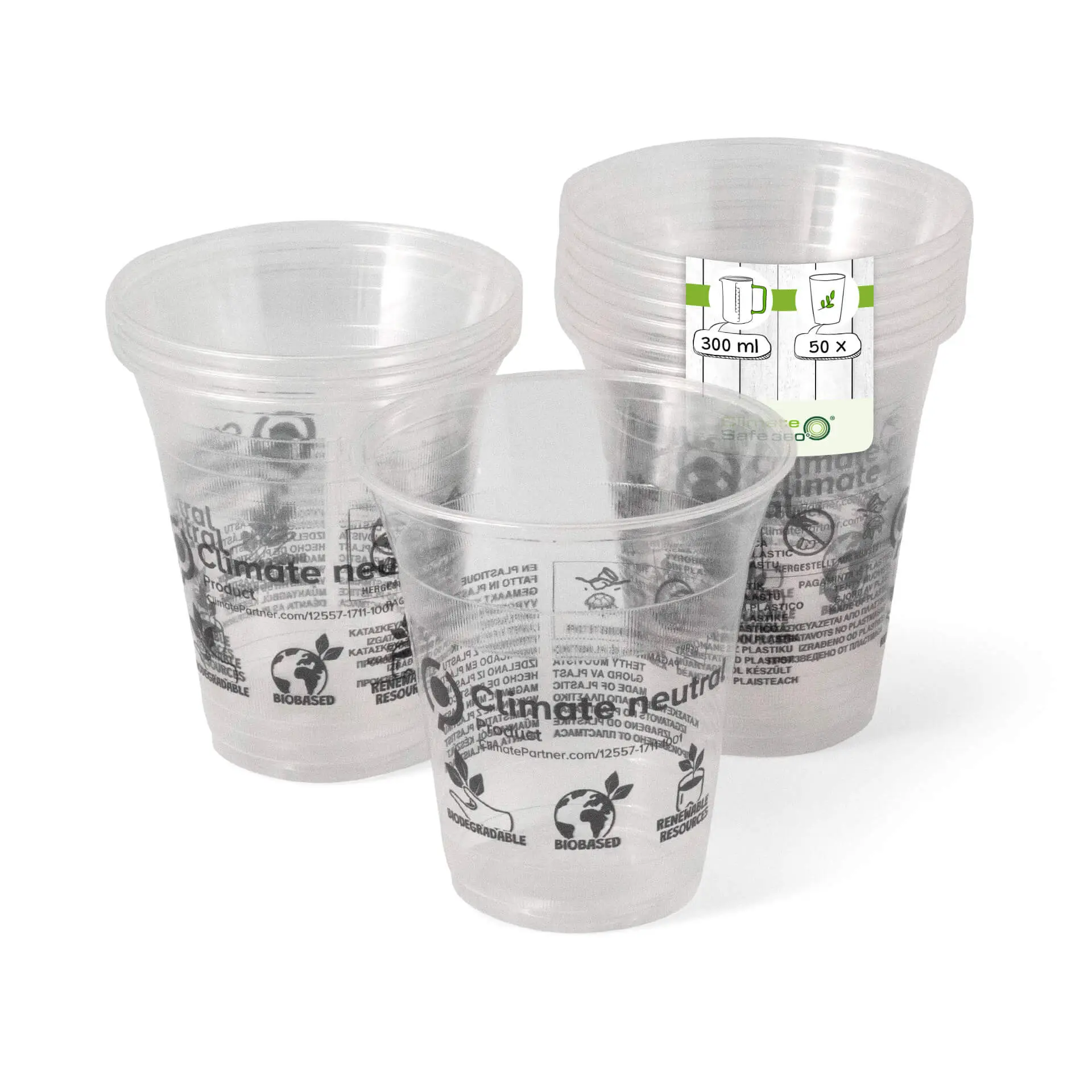 12 oz PLA smoothie cups, Ø 96 mm