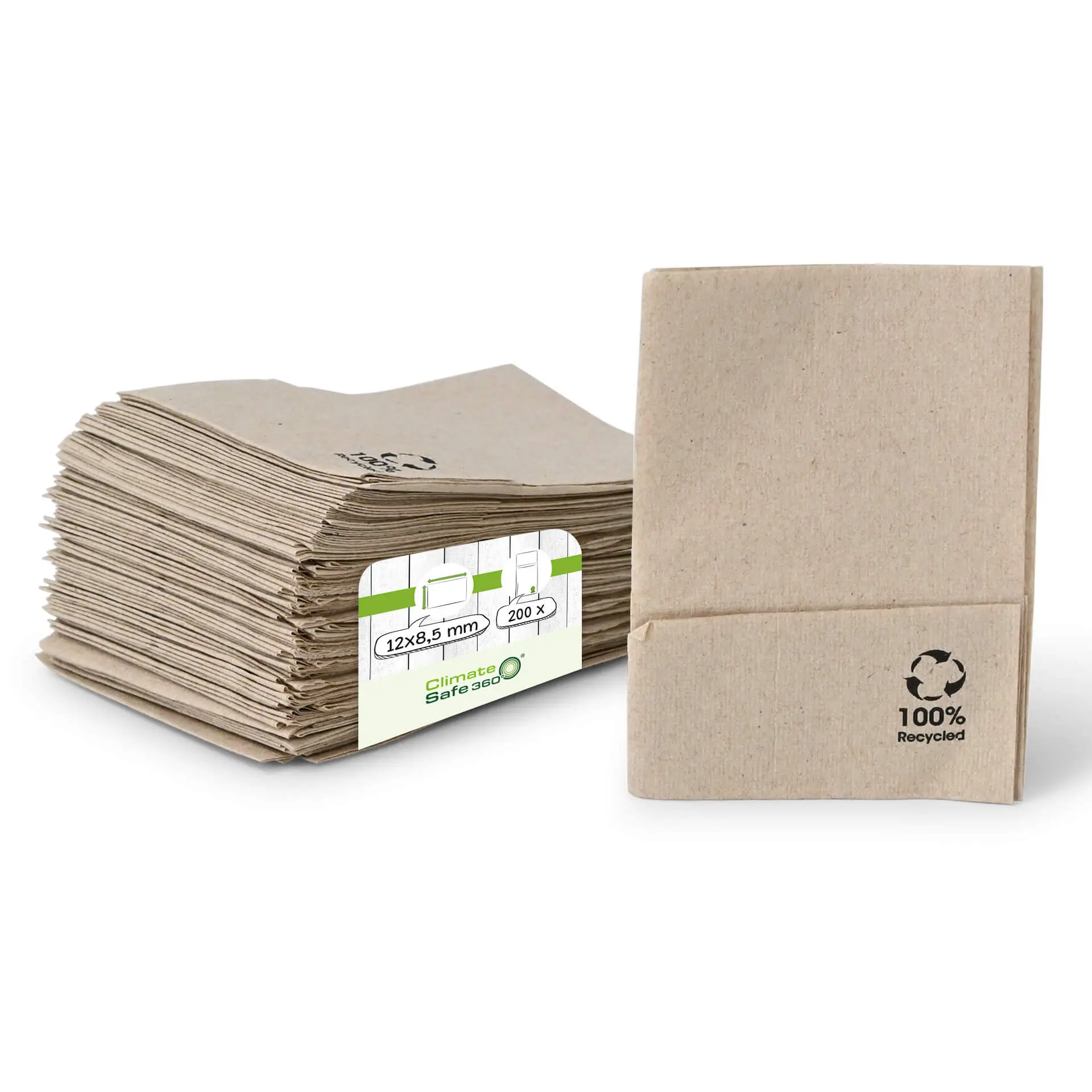 rPaper-Ice cream napkins 12 x 8.5 cm, 1-ply, folded, unbleached