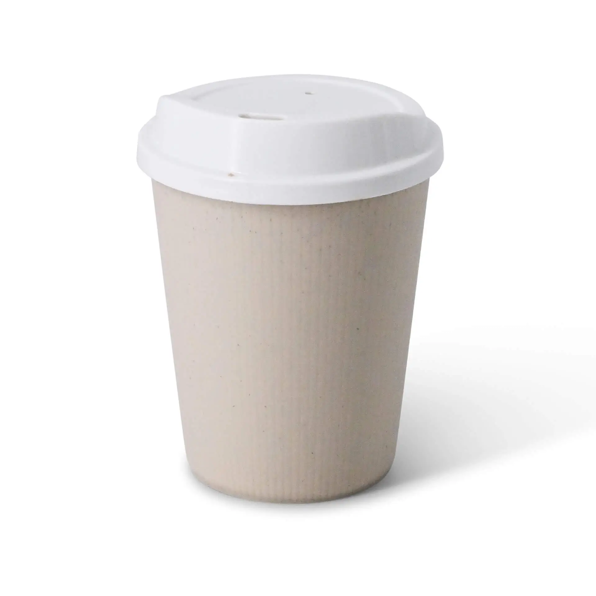 Mehrweg Riffelbecher 250 ml / 10 oz, Ø 80 mm, creme-weiß