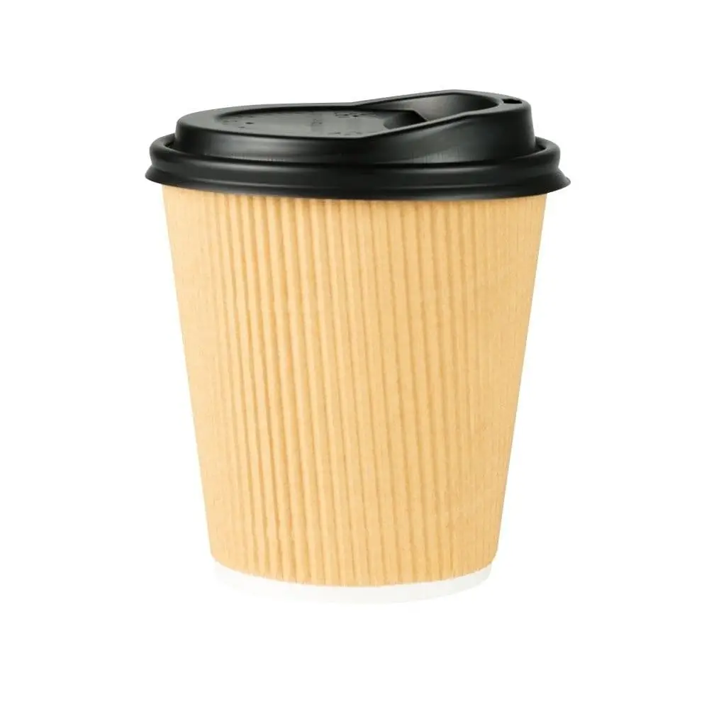 10 oz Ripple cup / Coffee Cups, Ø 90 mm, kraft