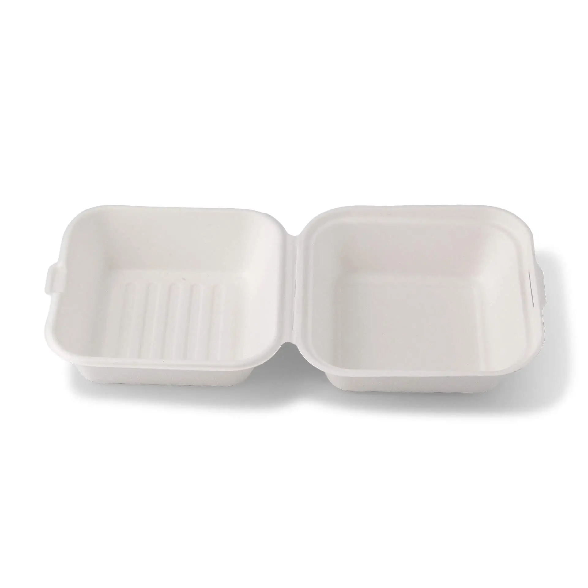 Sugarcane-burger boxes 15 x 15 x 8 cm, square