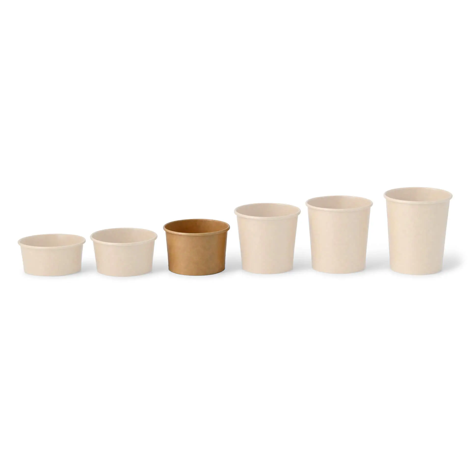 8 oz, max. 9,5 oz Paper-ice-cream cups M, Ø 92 mm, brown