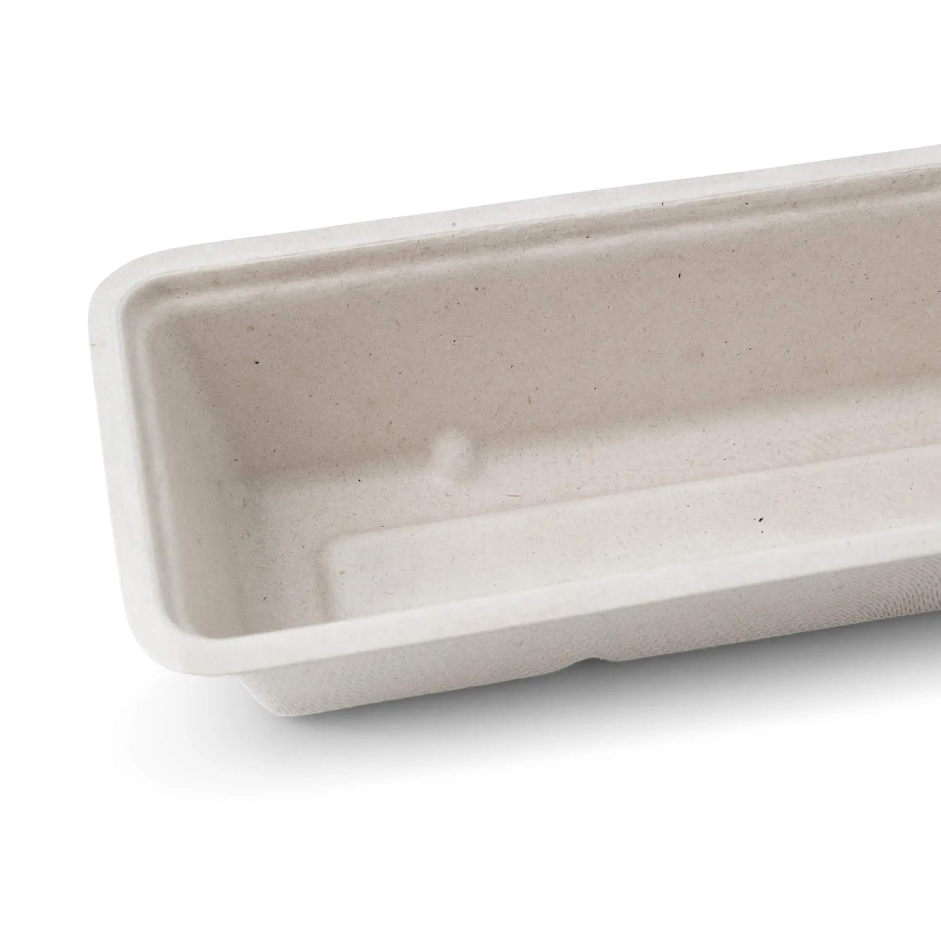 Sugarcane-snack-trays, 7.5 x 20 x 3.5 cm