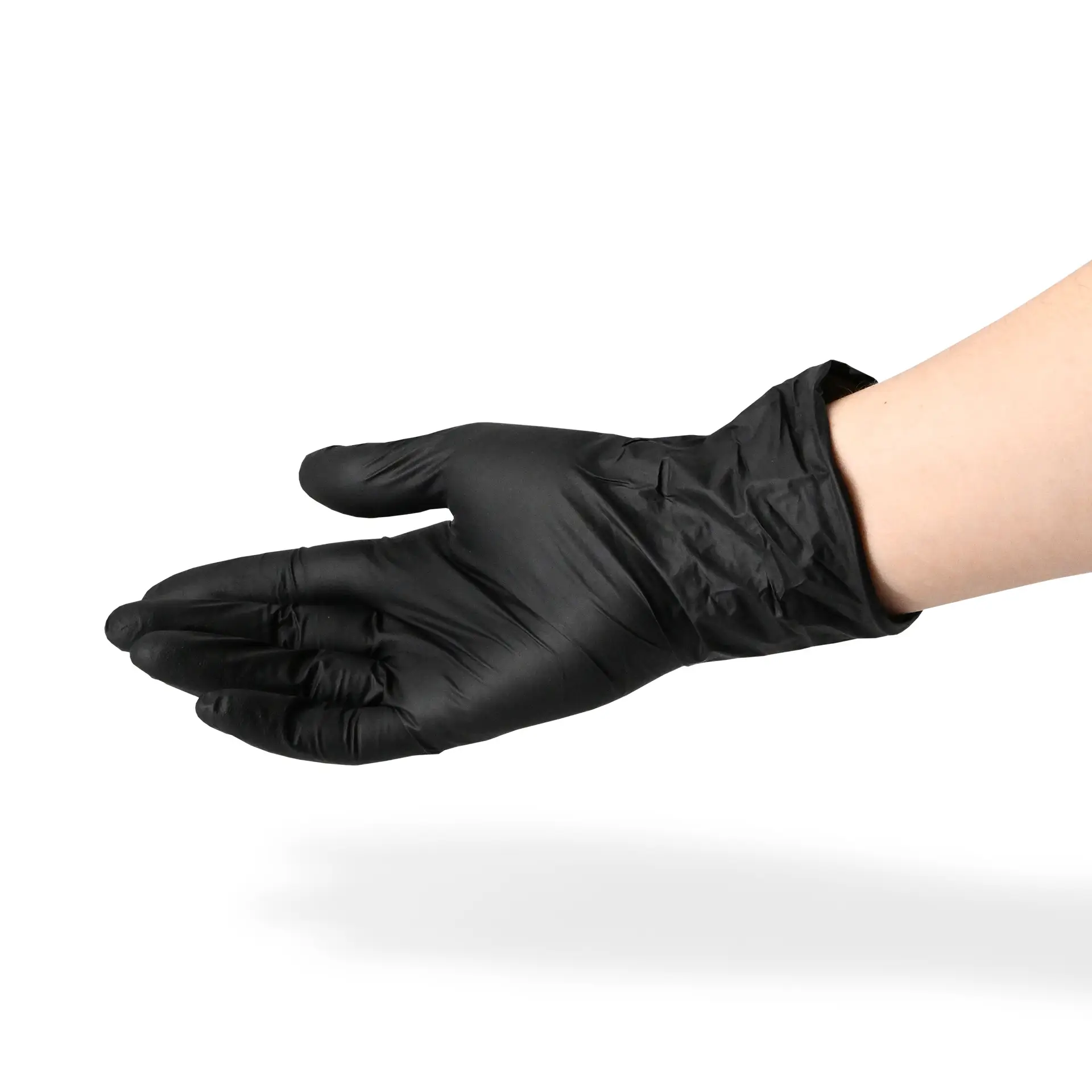 Nitrile gloves, black, size L, powderfree