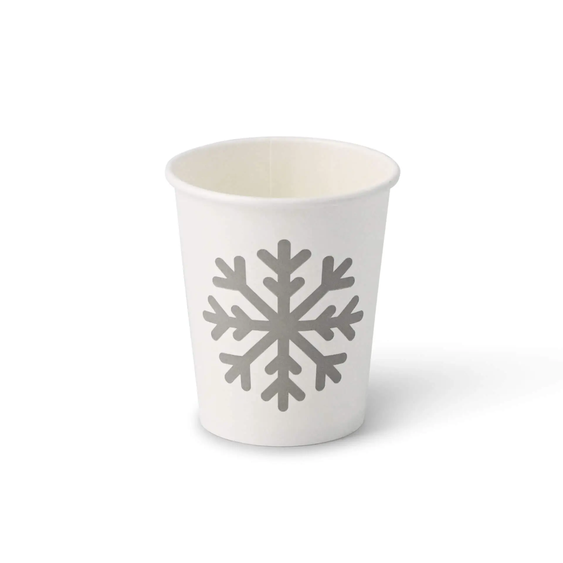 Paper cup Winter "Snowflake" 200 ml / 8 oz, Ø 80 mm, white