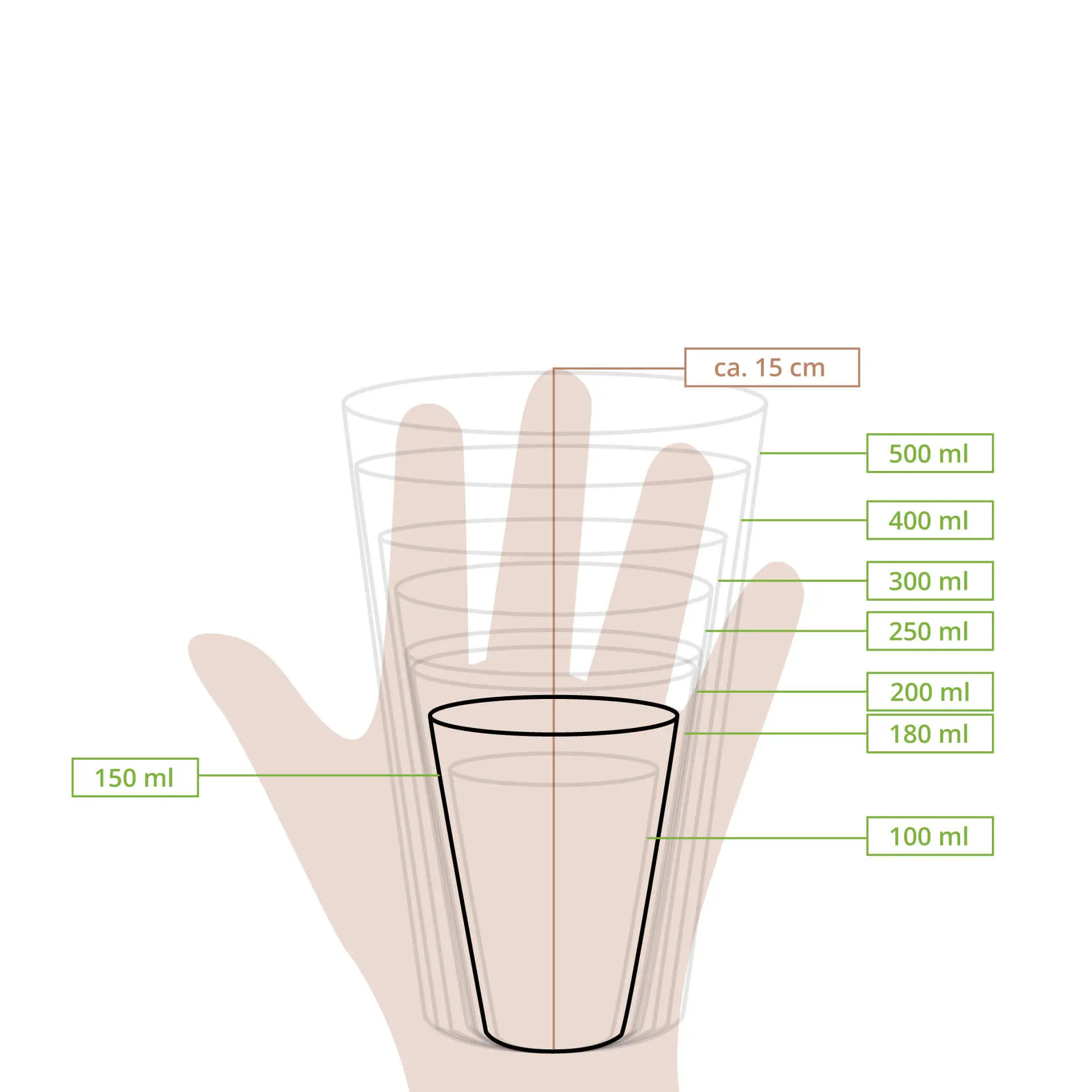 Pappbecher 150 ml / 6 oz, Ø 80 mm, braun