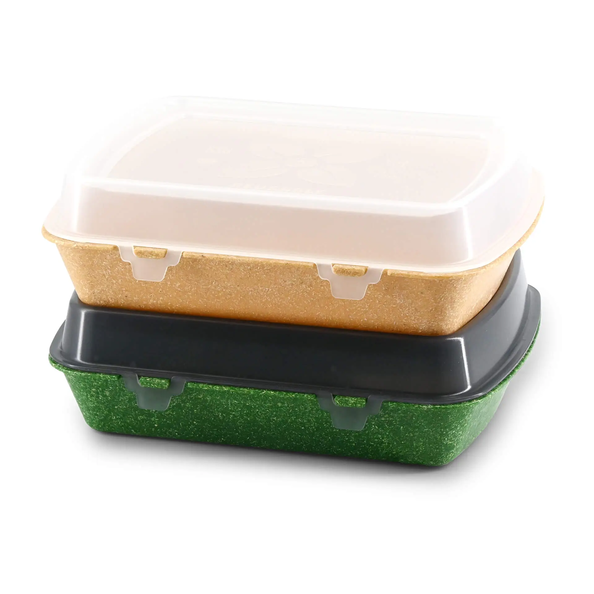 Reusable menu-containers merways-Box 24,5 x 20 x 4,5 cm, HP4, caramell / brown