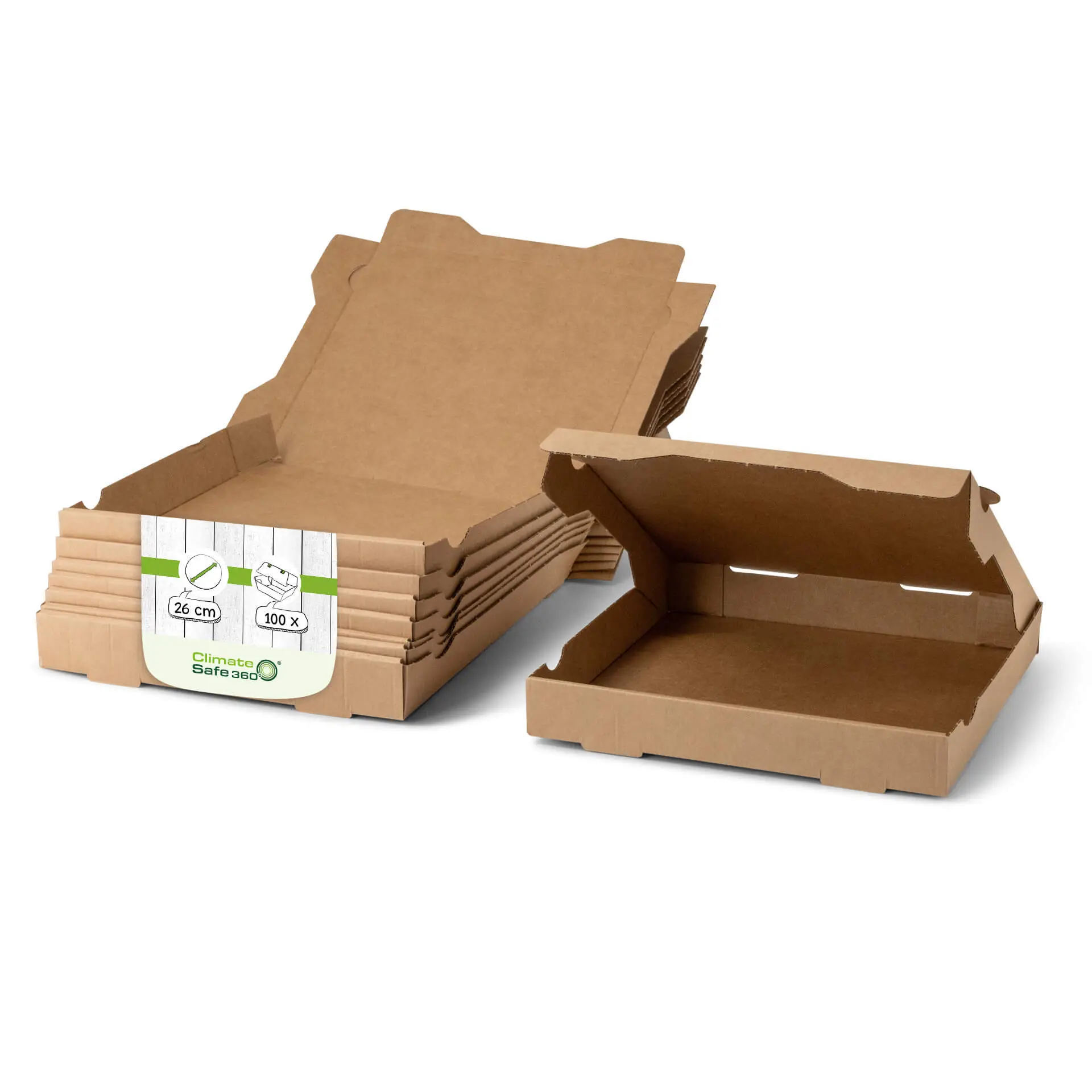 Pizza boxes Ø 26 cm, brown